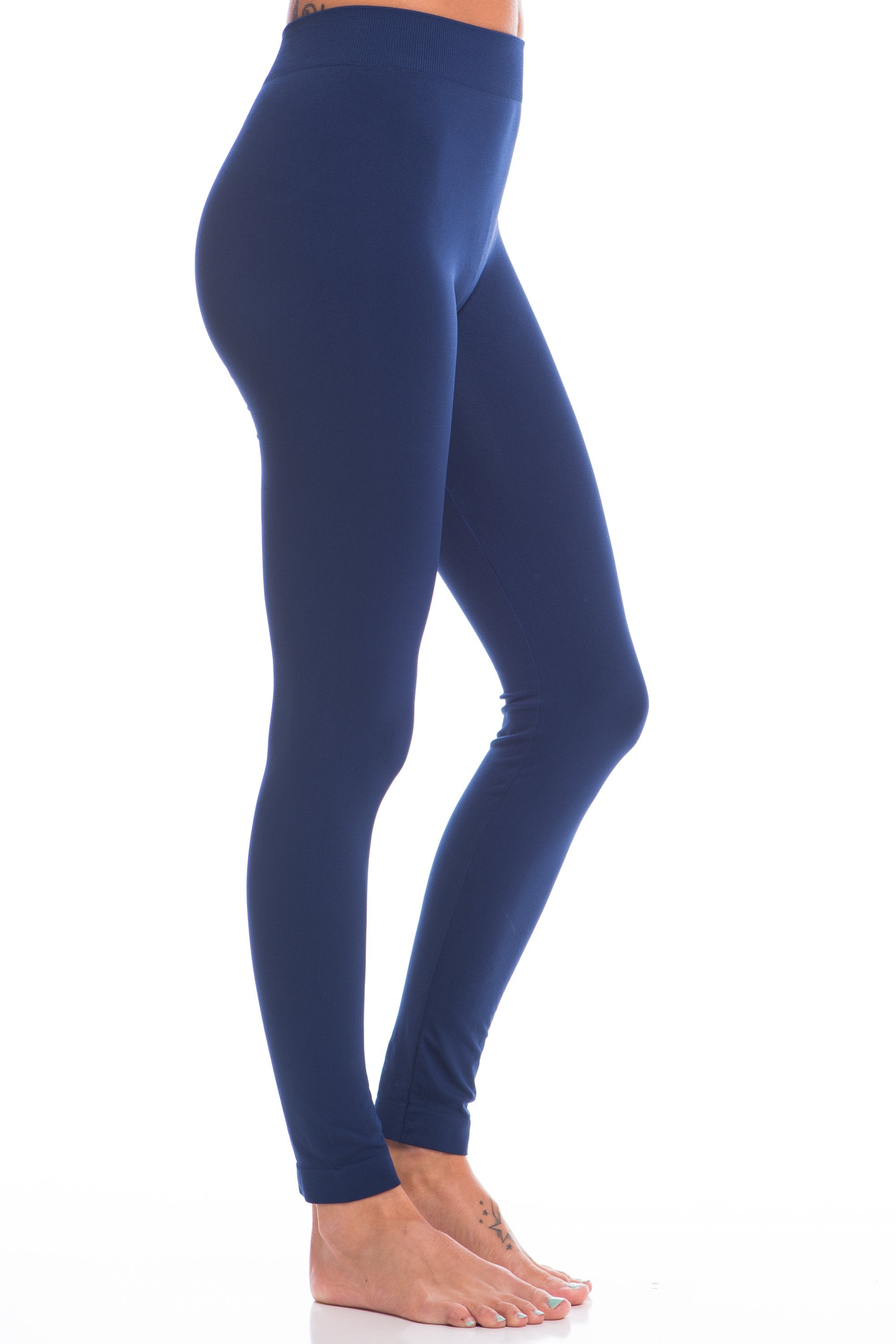 CHIRNAISHOP - Lovable Navy Blue Long Leggings