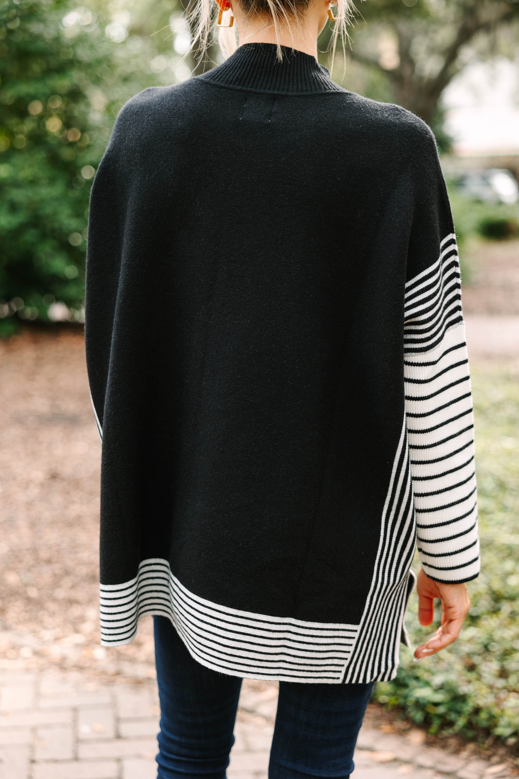 CHIRNAISHOP - All In Black Striped Tunic