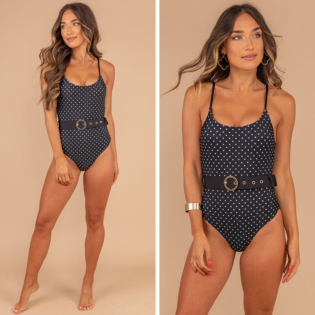 CHIRNAISHOP - Island Hopping Black One Piece Swimsuit