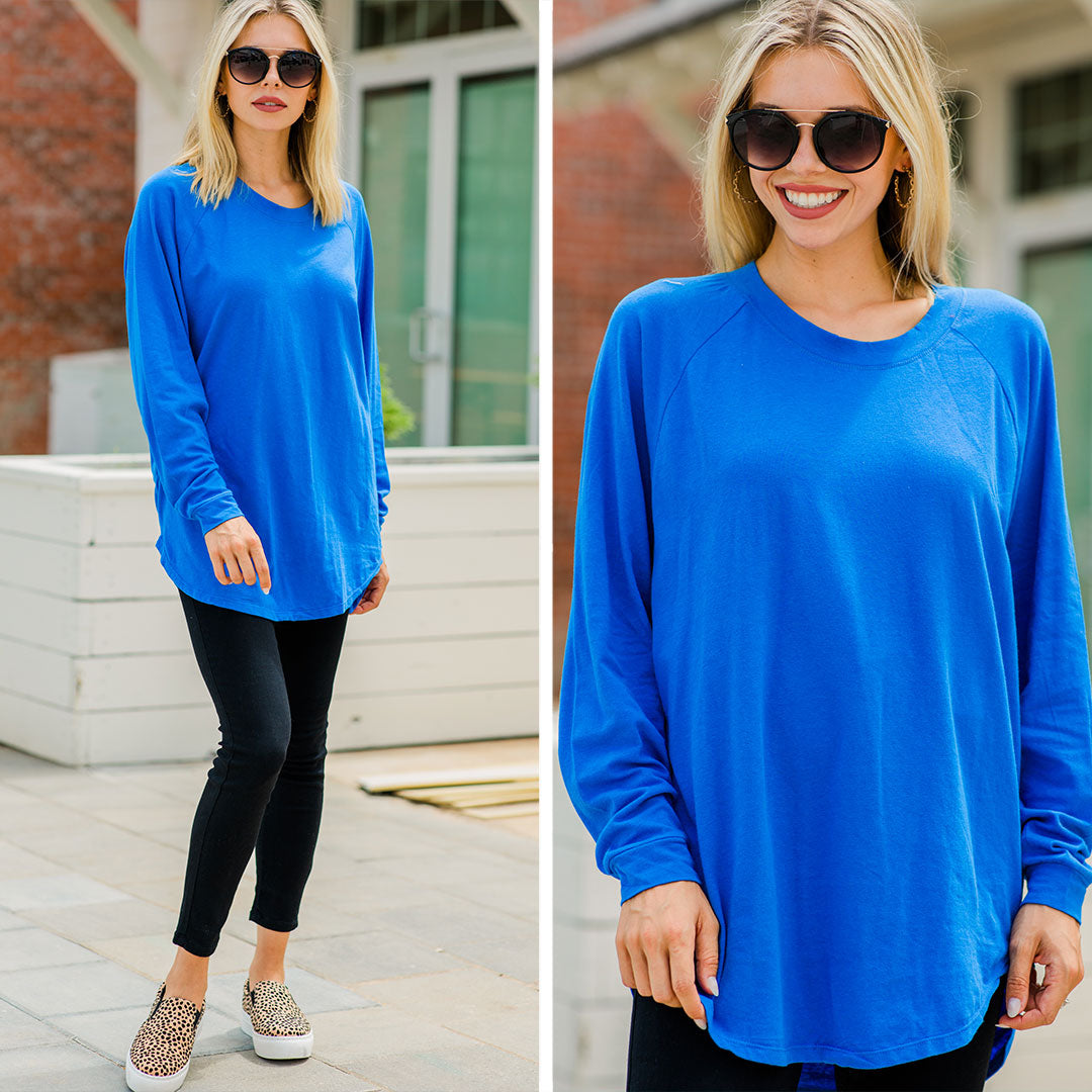 CHIRNAISHOP - Easy Like Sunday Cobalt Blue Tunic