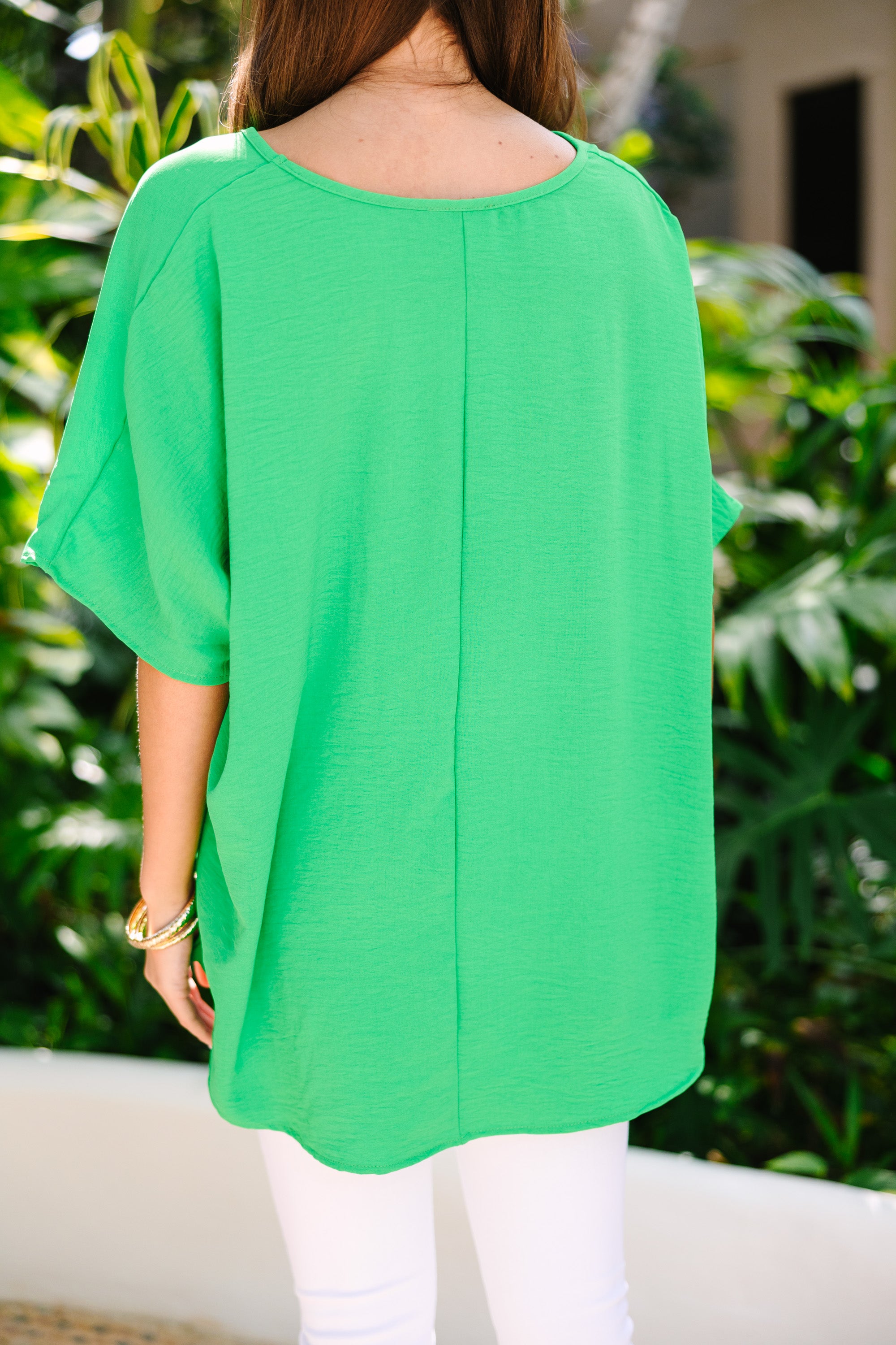 CHIRNAISHOP - Couldn't Be Better Bright Kelly Green Top