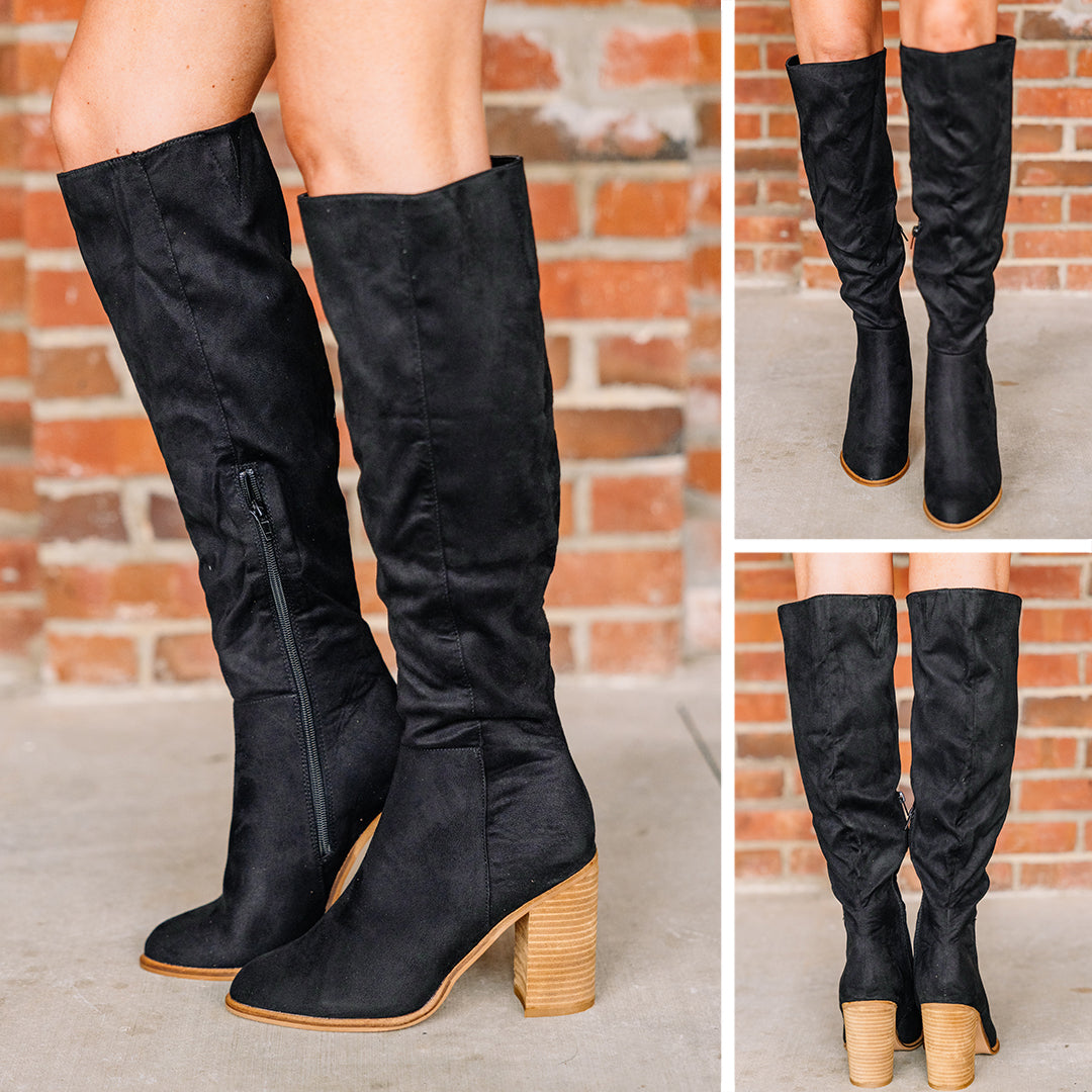 CHIRNAISHOP - Step It Up Black Heeled Boots