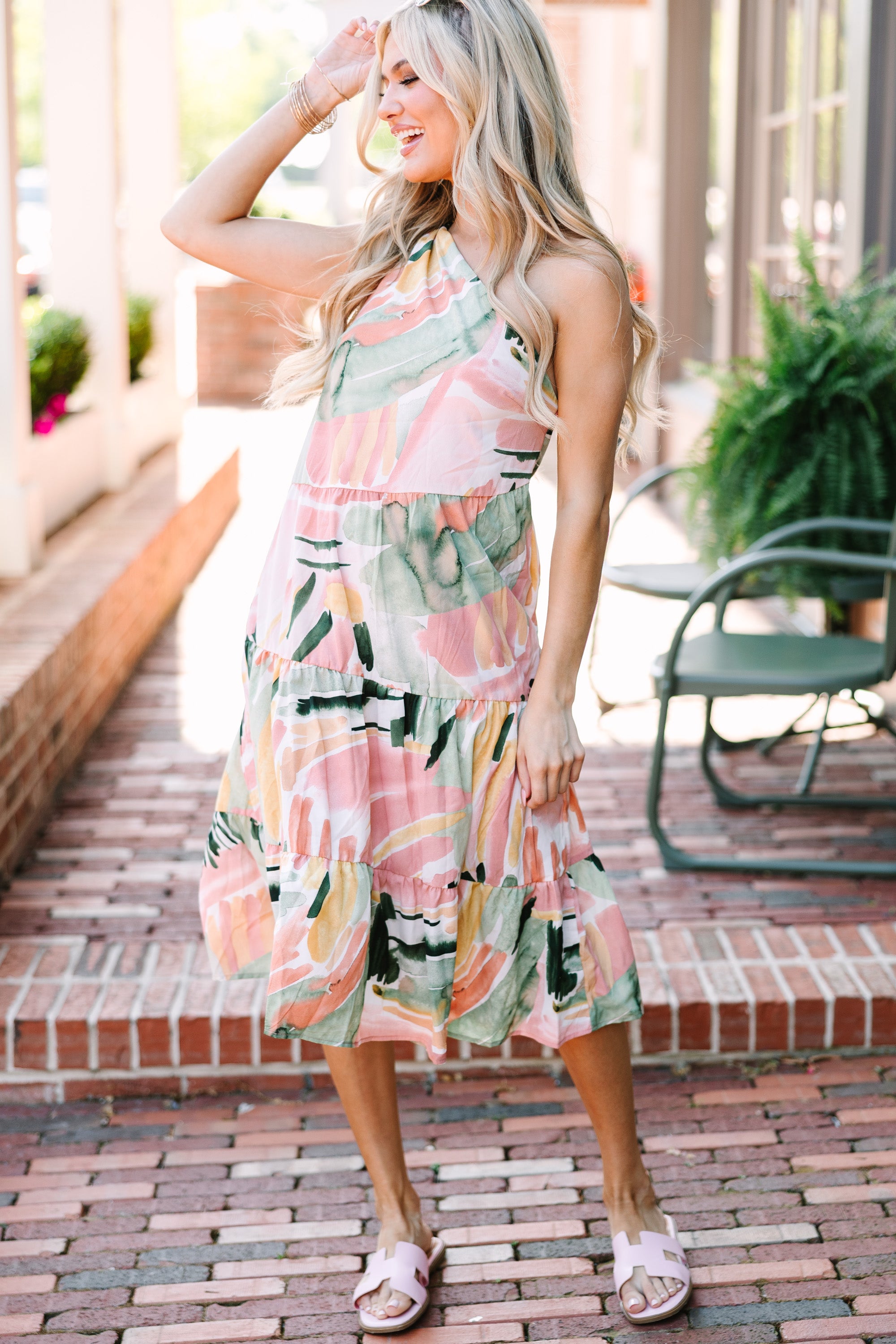 CHIRNAISHOP - Love Follows Sage Green Midi Dress