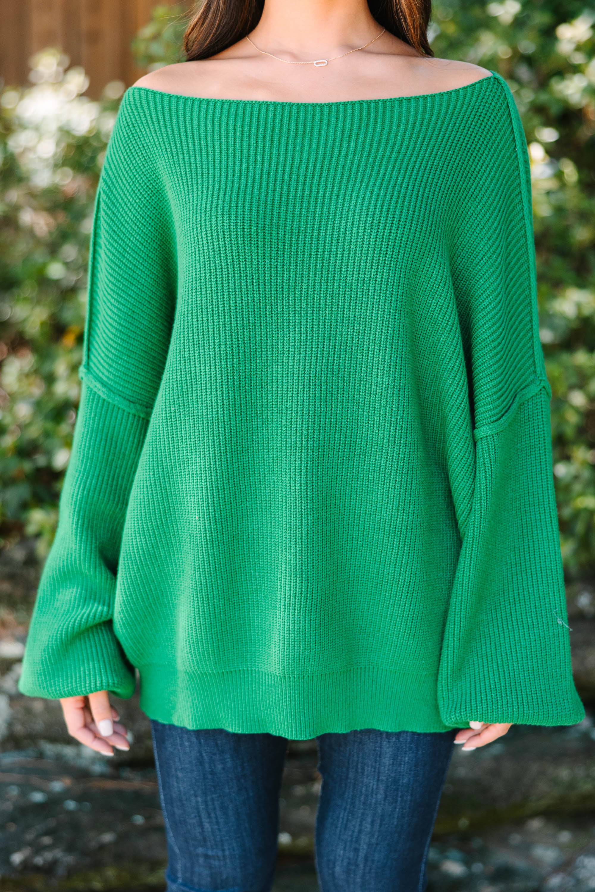 CHIRNAISHOP - This Is All A Dream Hunter Green Sweater