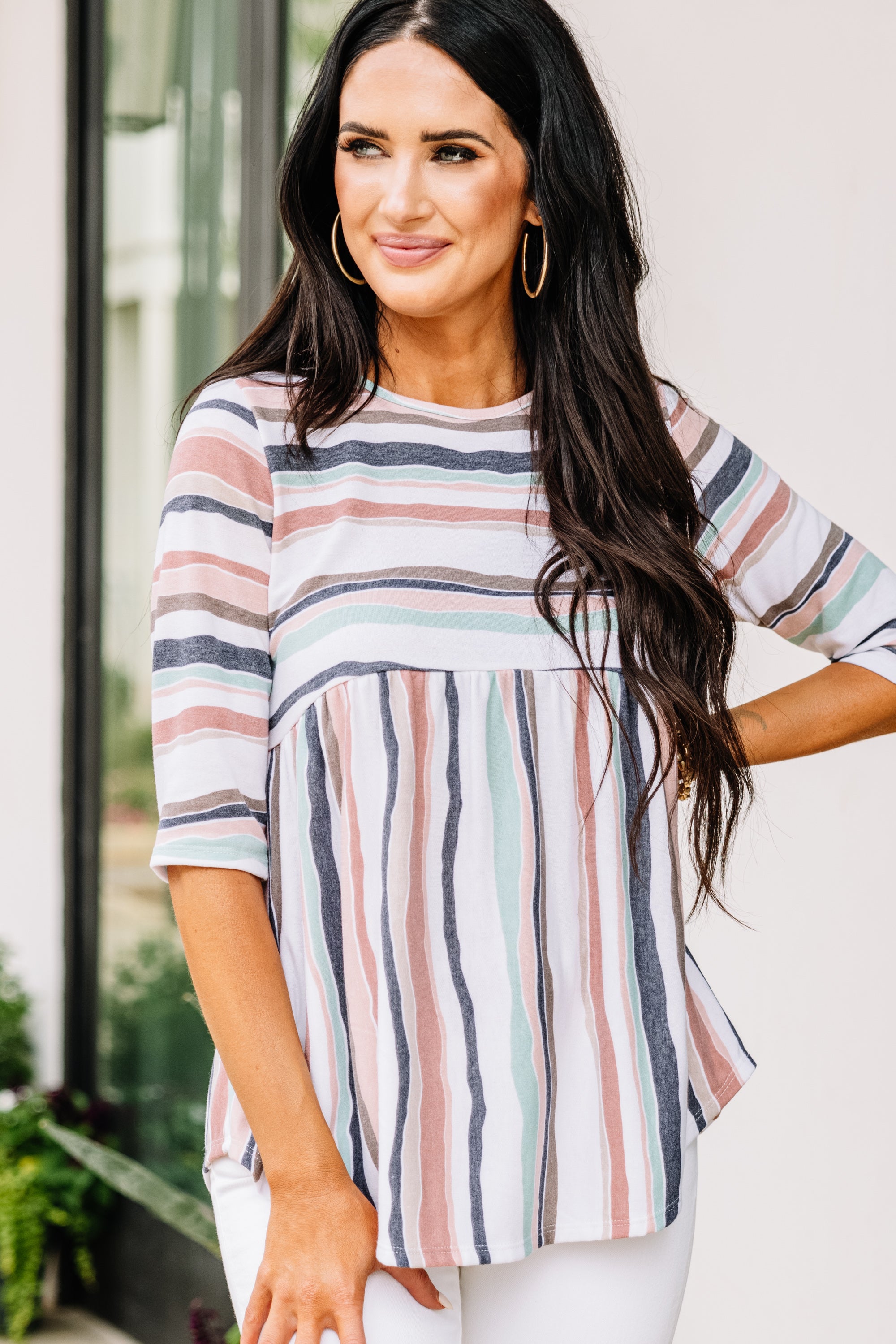 CHIRNAISHOP - Let's Go Westward Peach Orange Babydoll Top