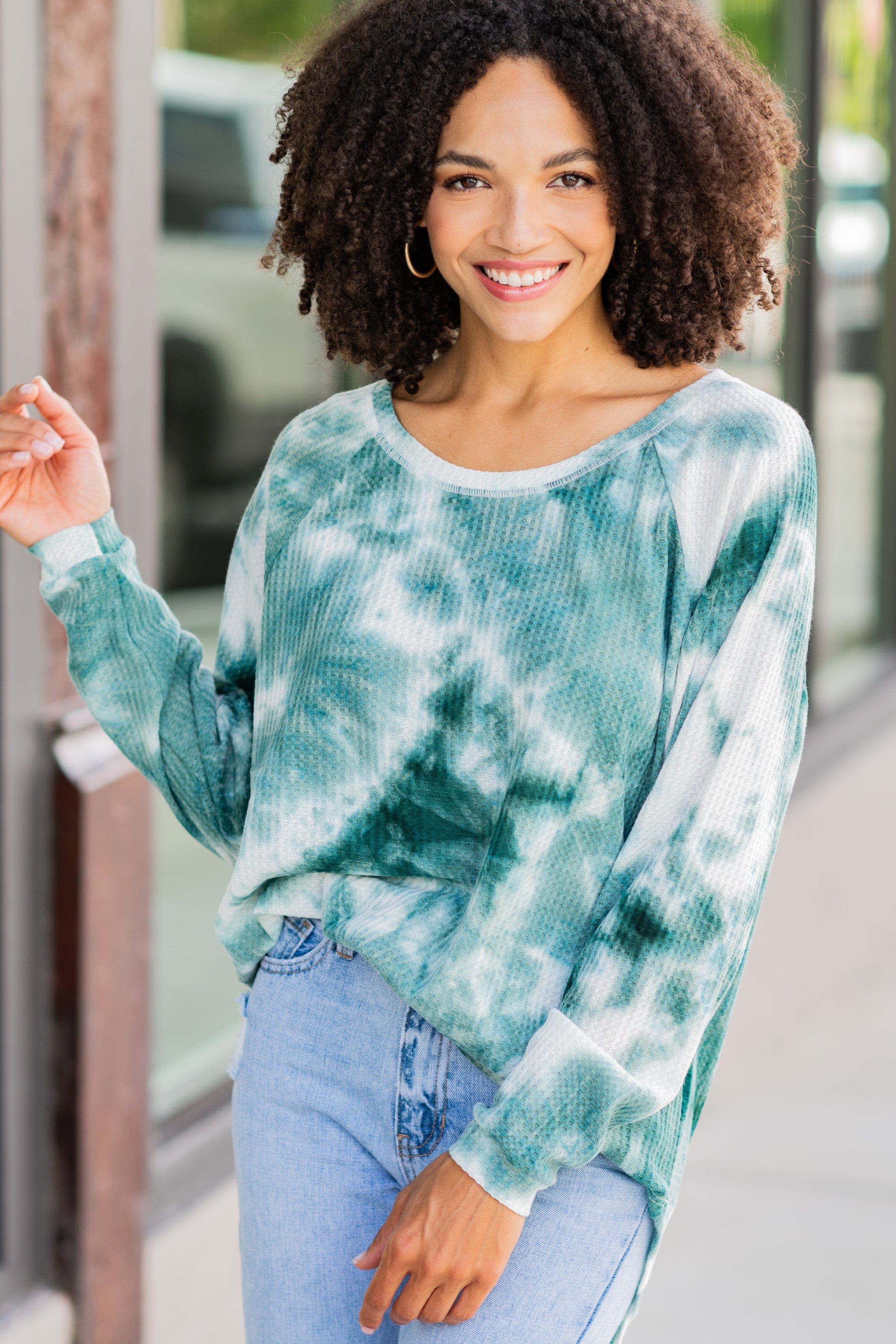 CHIRNAISHOP - Easy Like Sunday Olive Green Tie Dye Tunic
