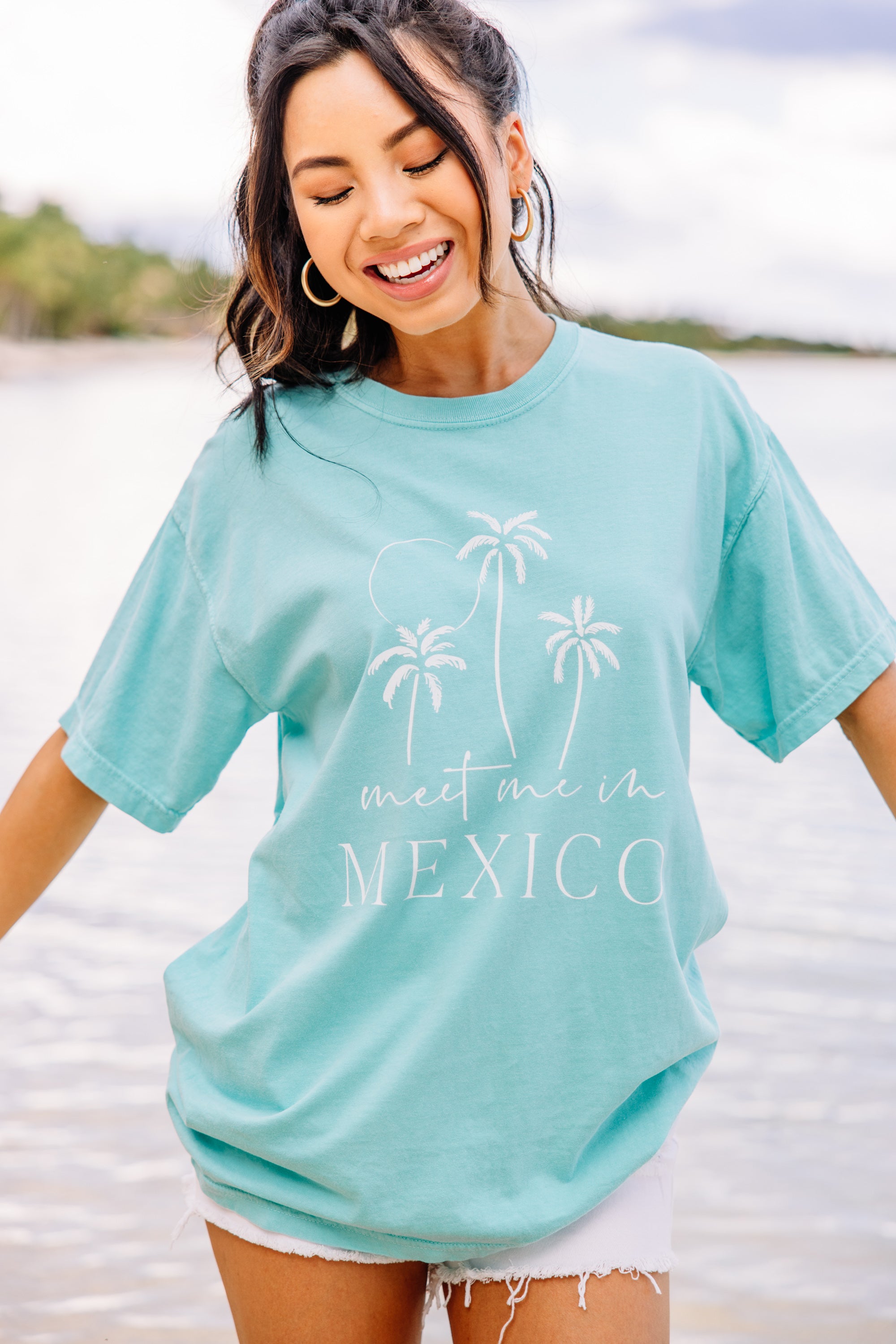CHIRNAISHOP - Comfort Colors: Meet Me In Mexico Chalky Mint Graphic Tee