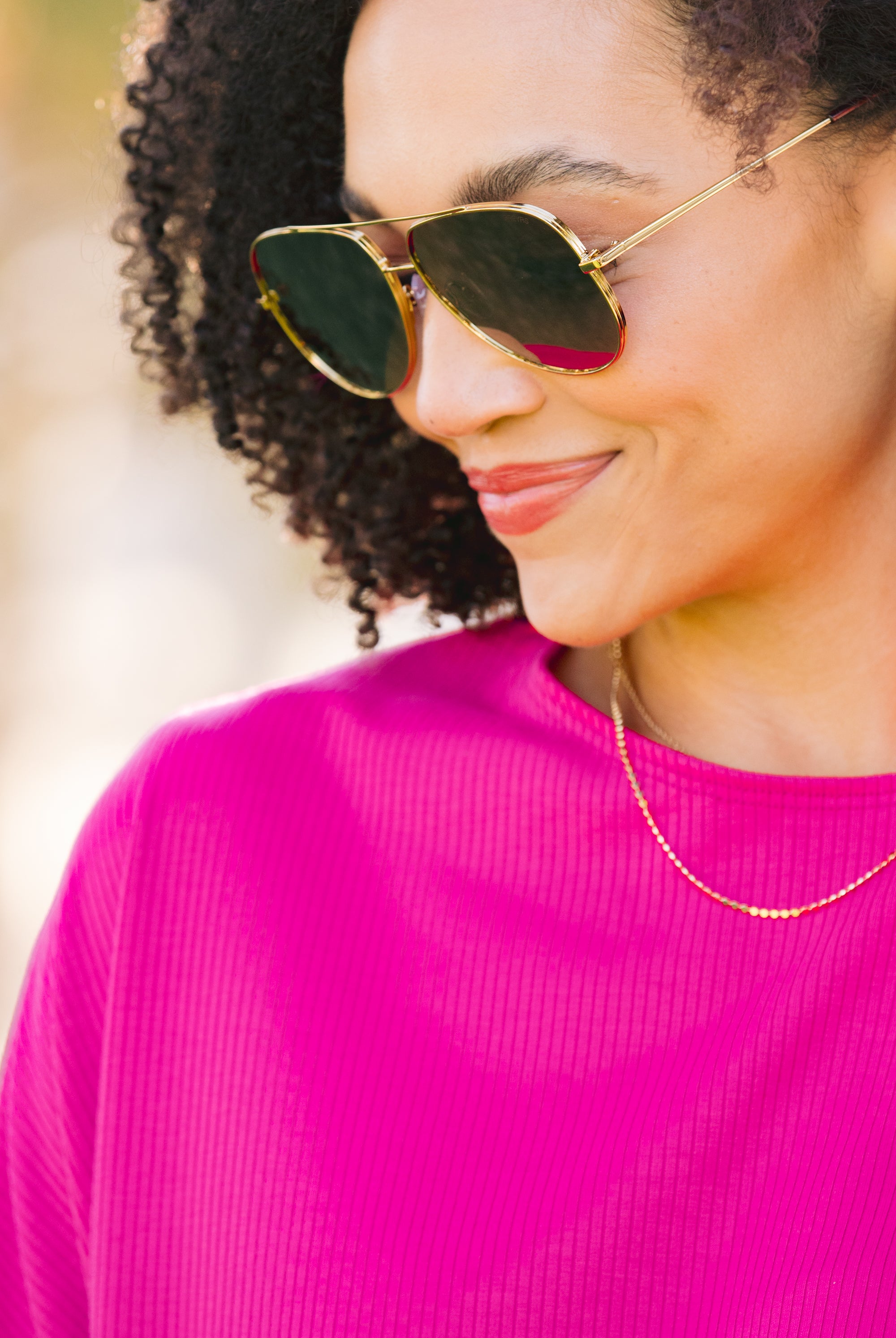 CHIRNAISHOP - On An Adventure Gold Sunglasses