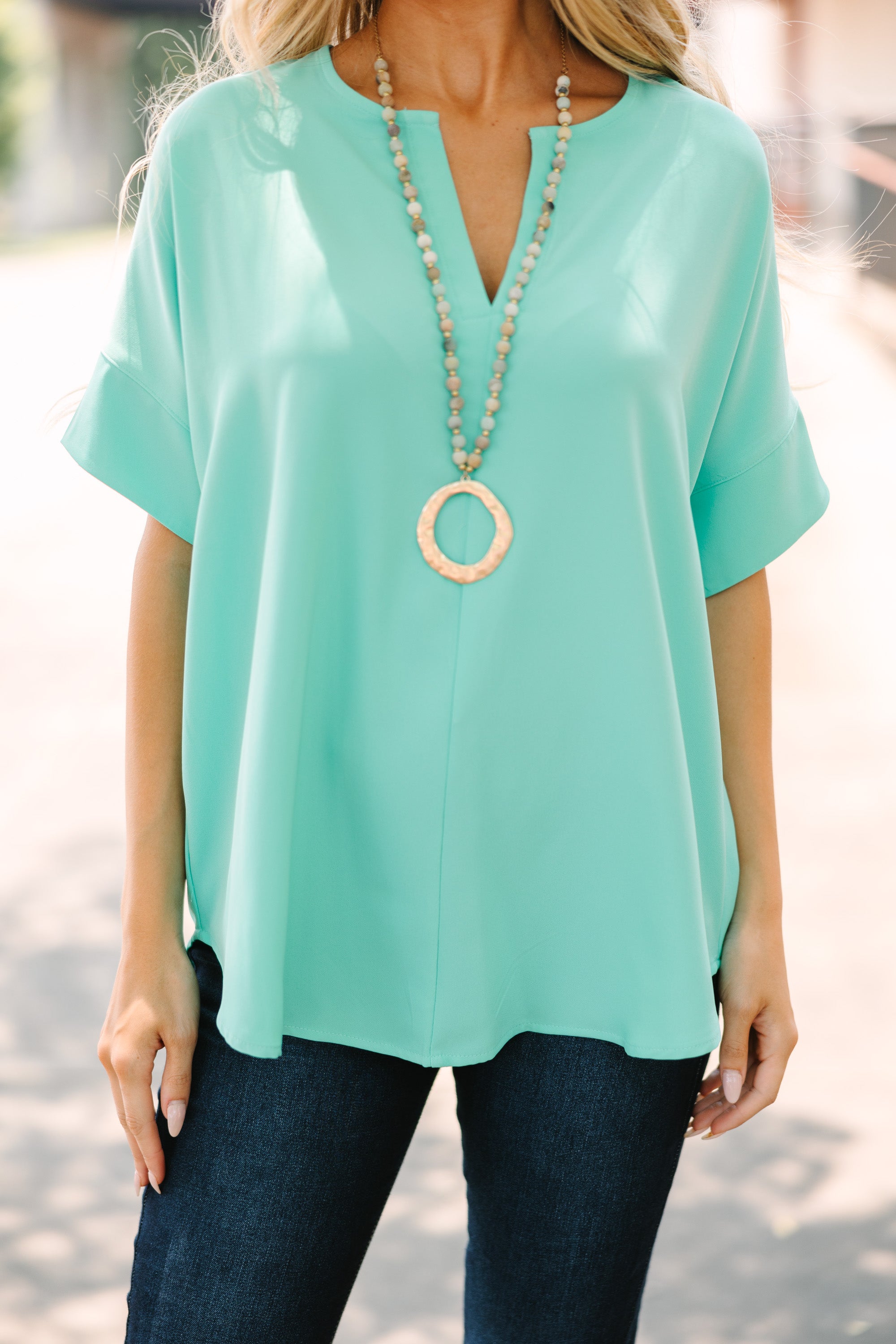 CHIRNAISHOP - This Is Why Mint Green Top