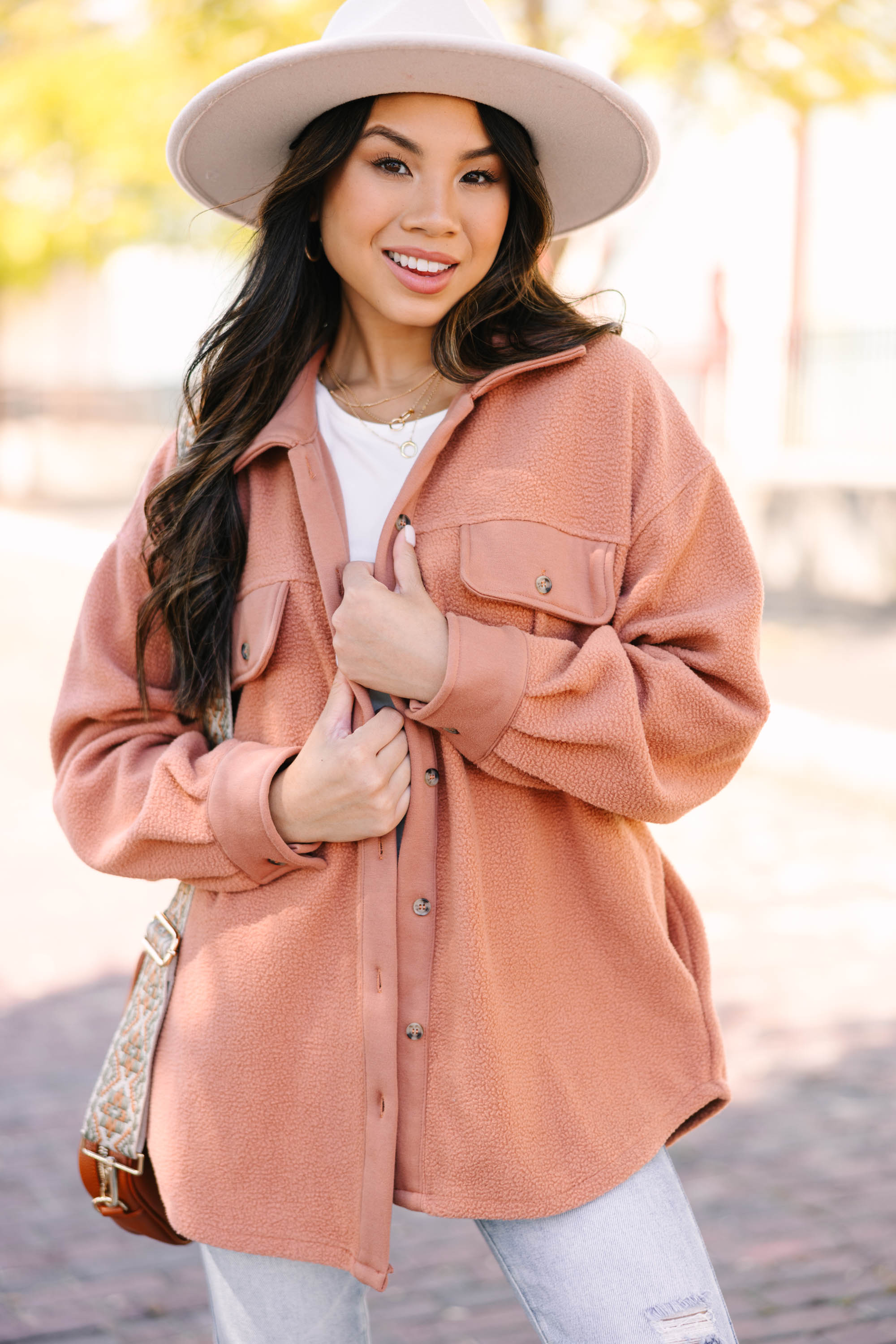 CHIRNAISHOP - Better Than Before Rust Orange Shacket