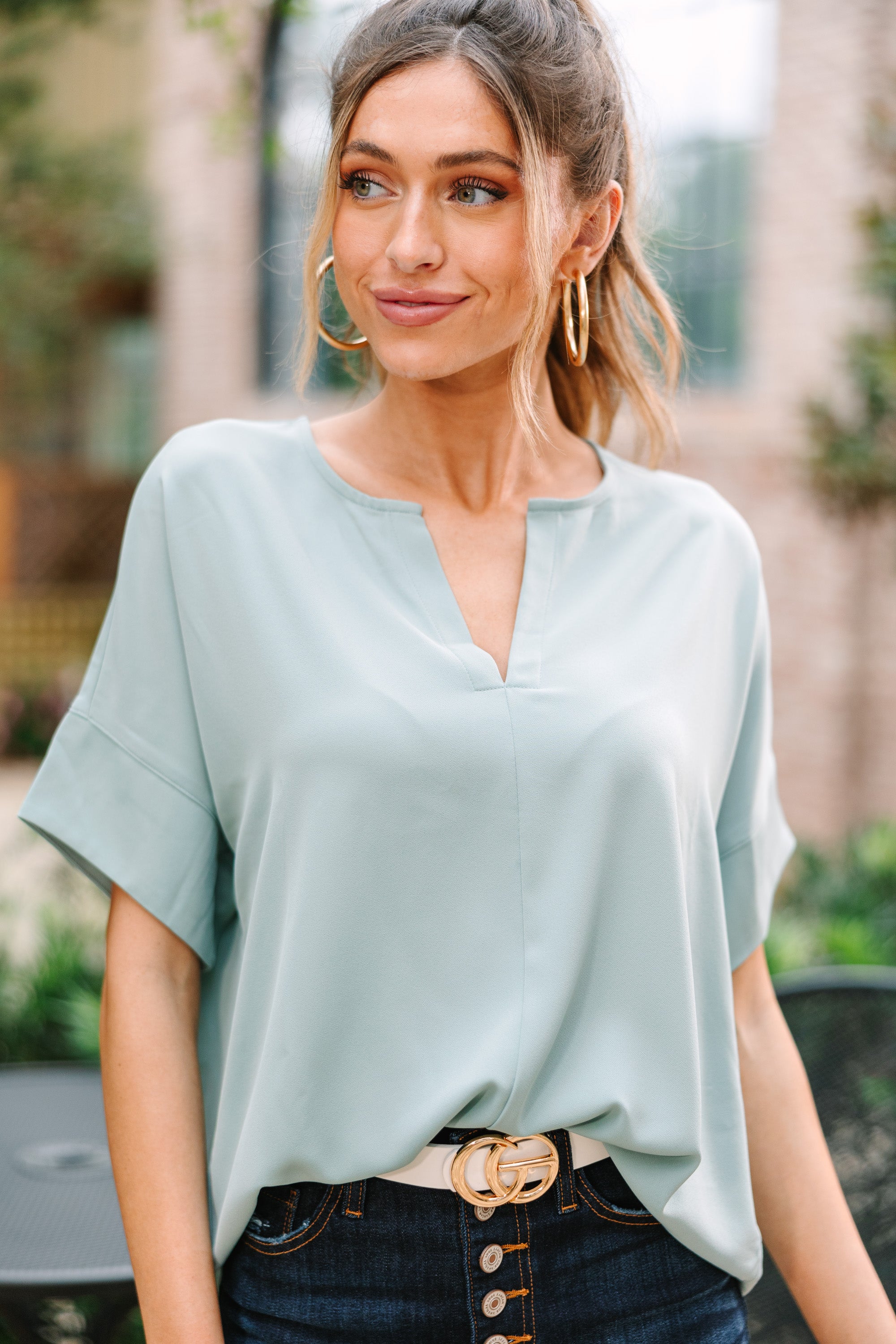 CHIRNAISHOP - This Is Why Light Green Top