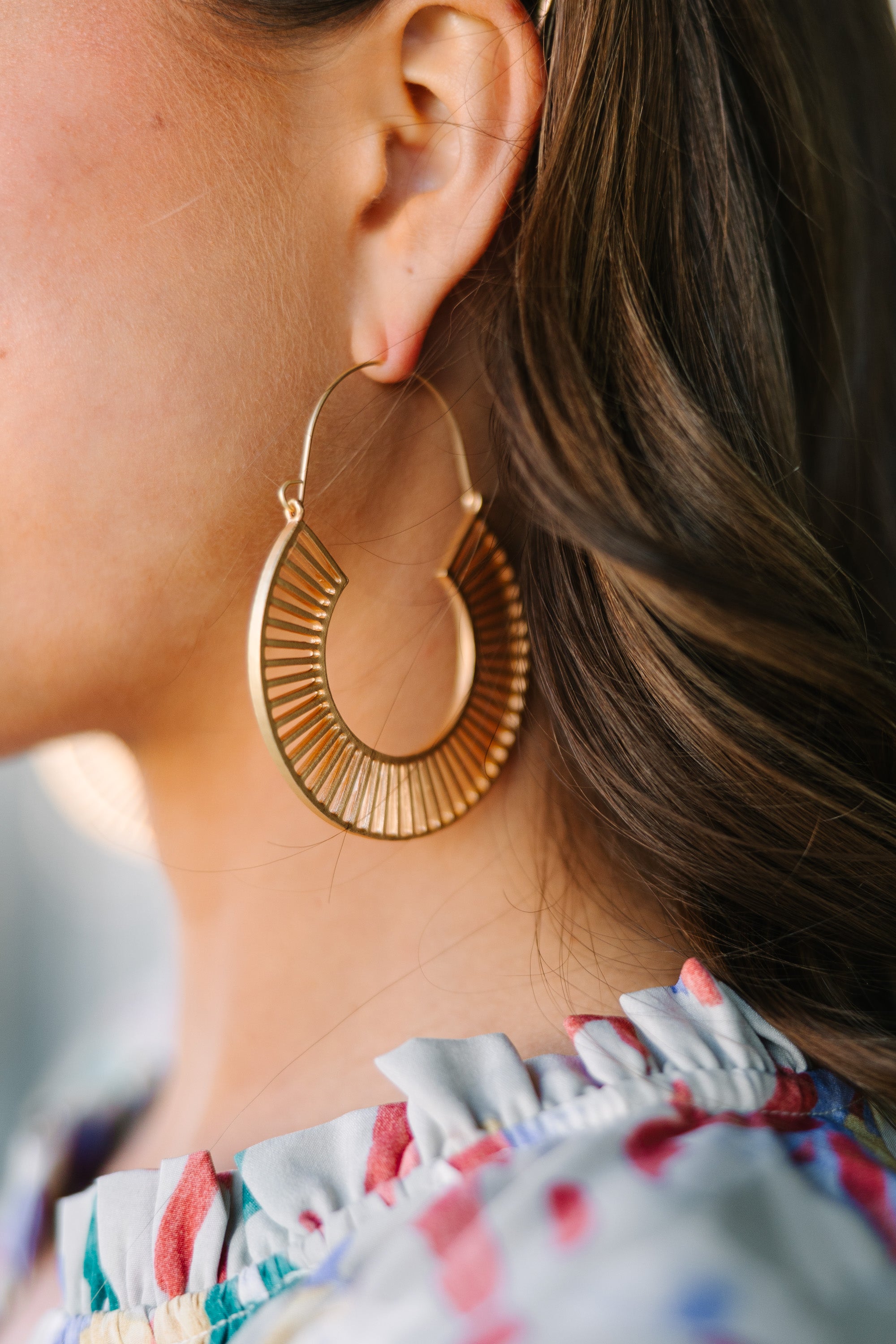 CHIRNAISHOP - Can't Stop It Gold Lined Hoop Earrings