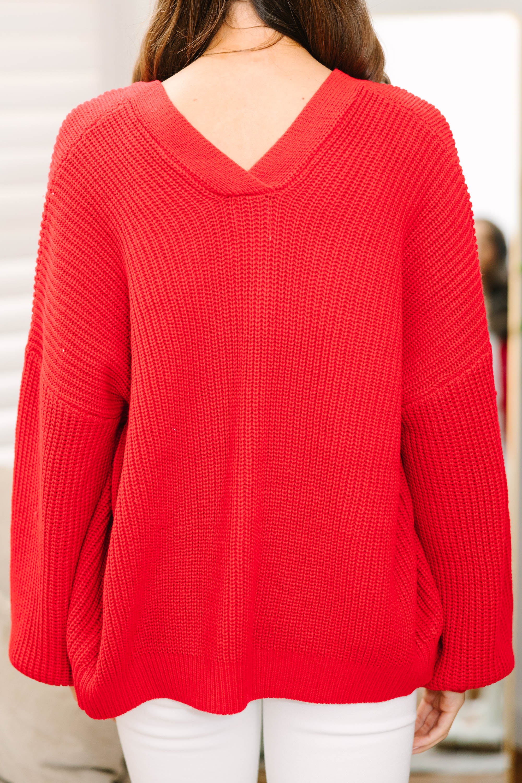 CHIRNAISHOP - Make You Happy Red Bubble Sleeve Cardigan