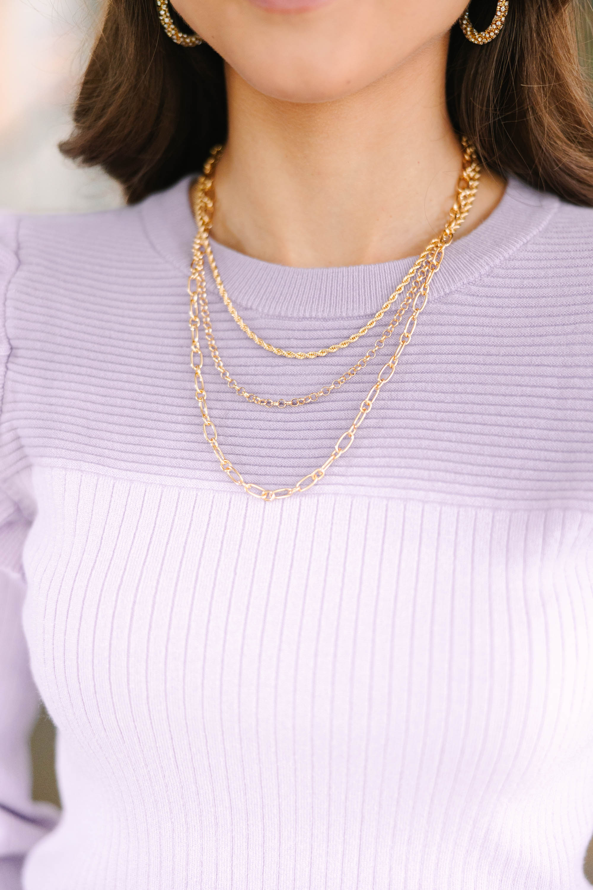 CHIRNAISHOP - Get A Move On Gold Chain Layered Necklace