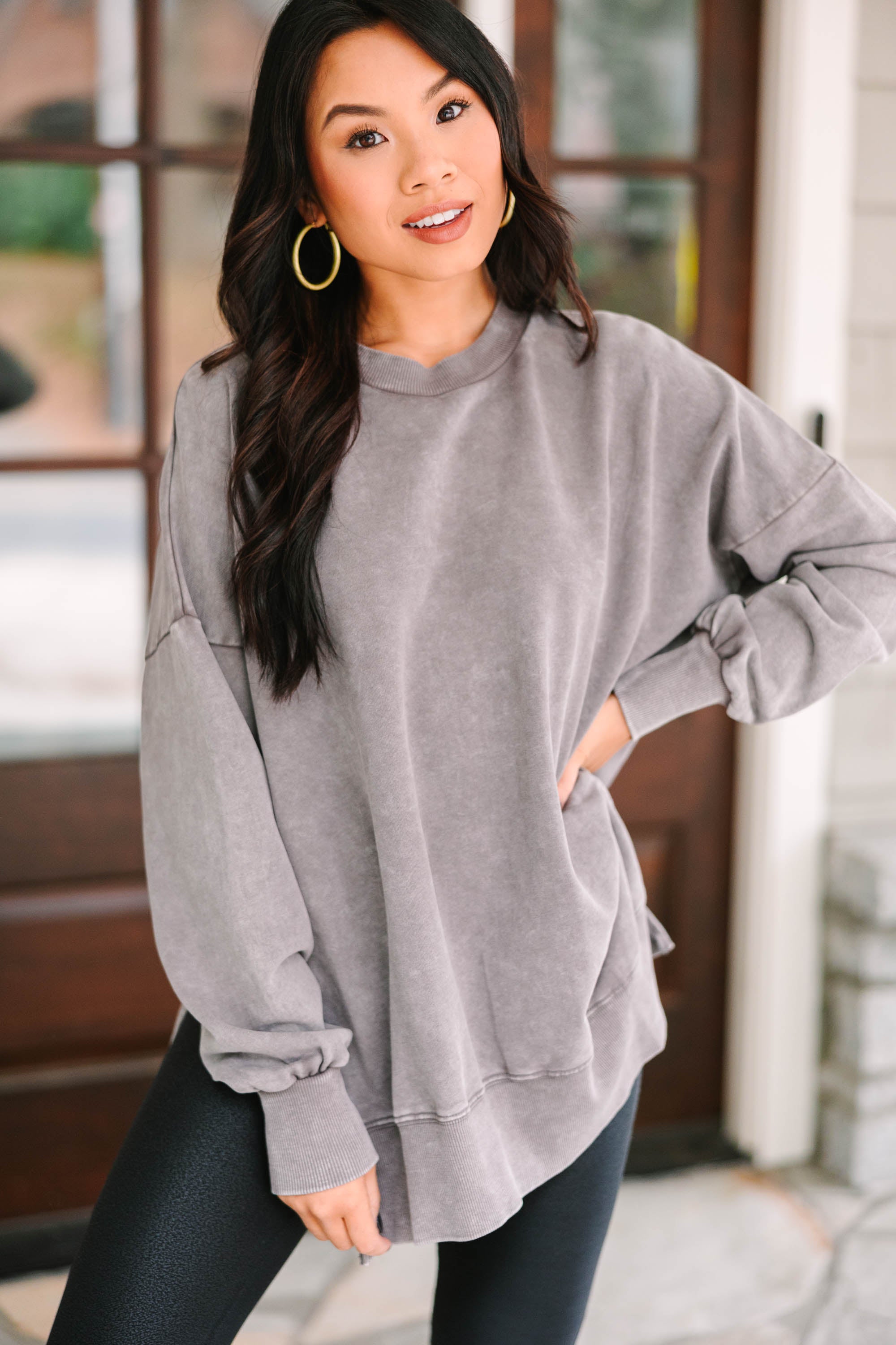 CHIRNAISHOP - The Slouchy Gray Pullover