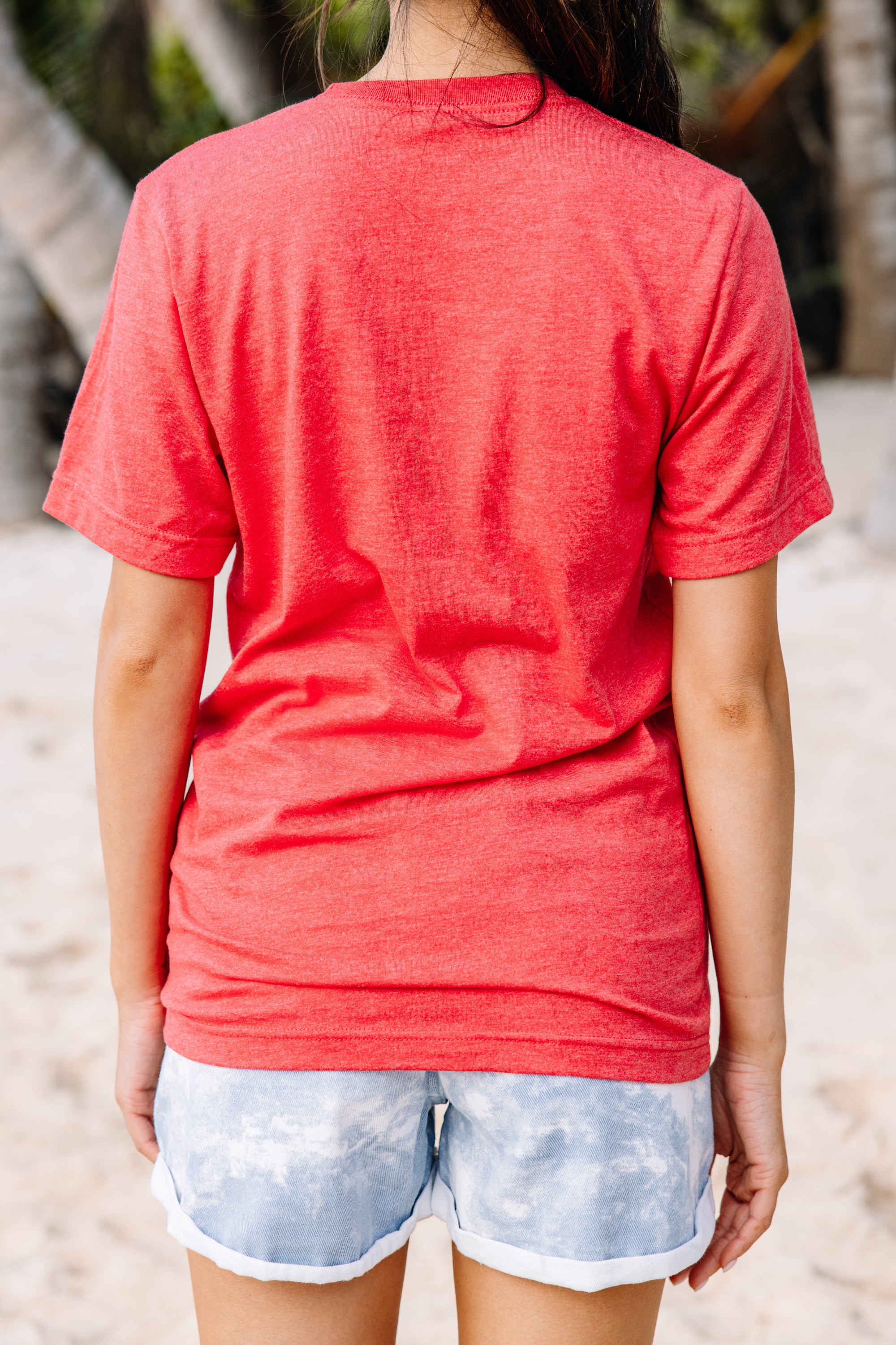 CHIRNAISHOP - American Honey Heather Red Graphic Tee