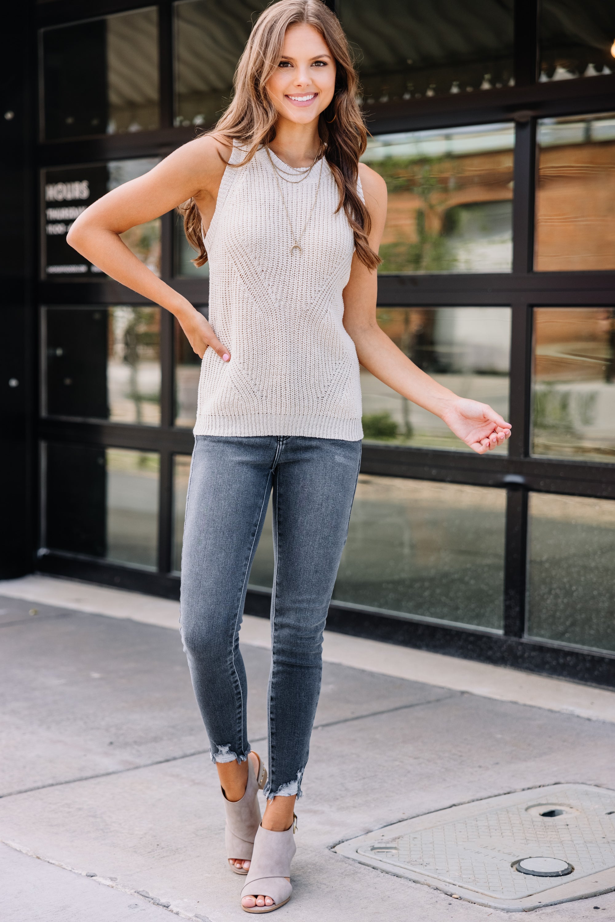 CHIRNAISHOP - KanCan: Call Me Gray High Rise Skinny Jeans