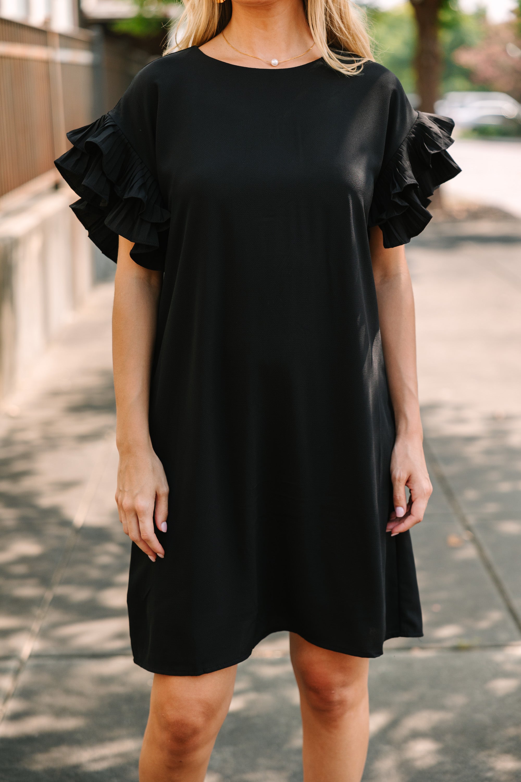 CHIRNAISHOP - What A Vision Black Ruffled Dress