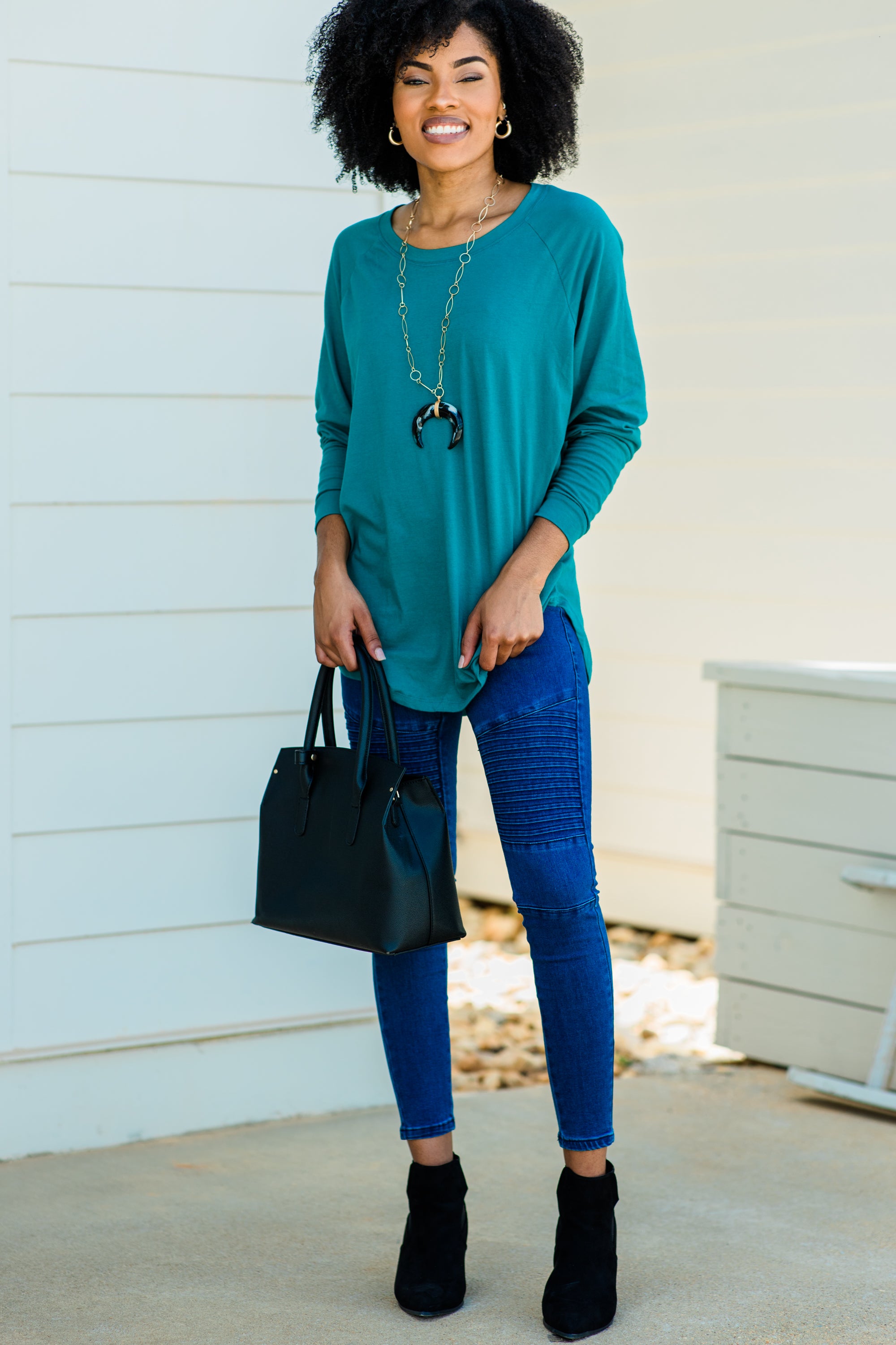 CHIRNAISHOP - Easy Like Sunday Emerald Green Tunic