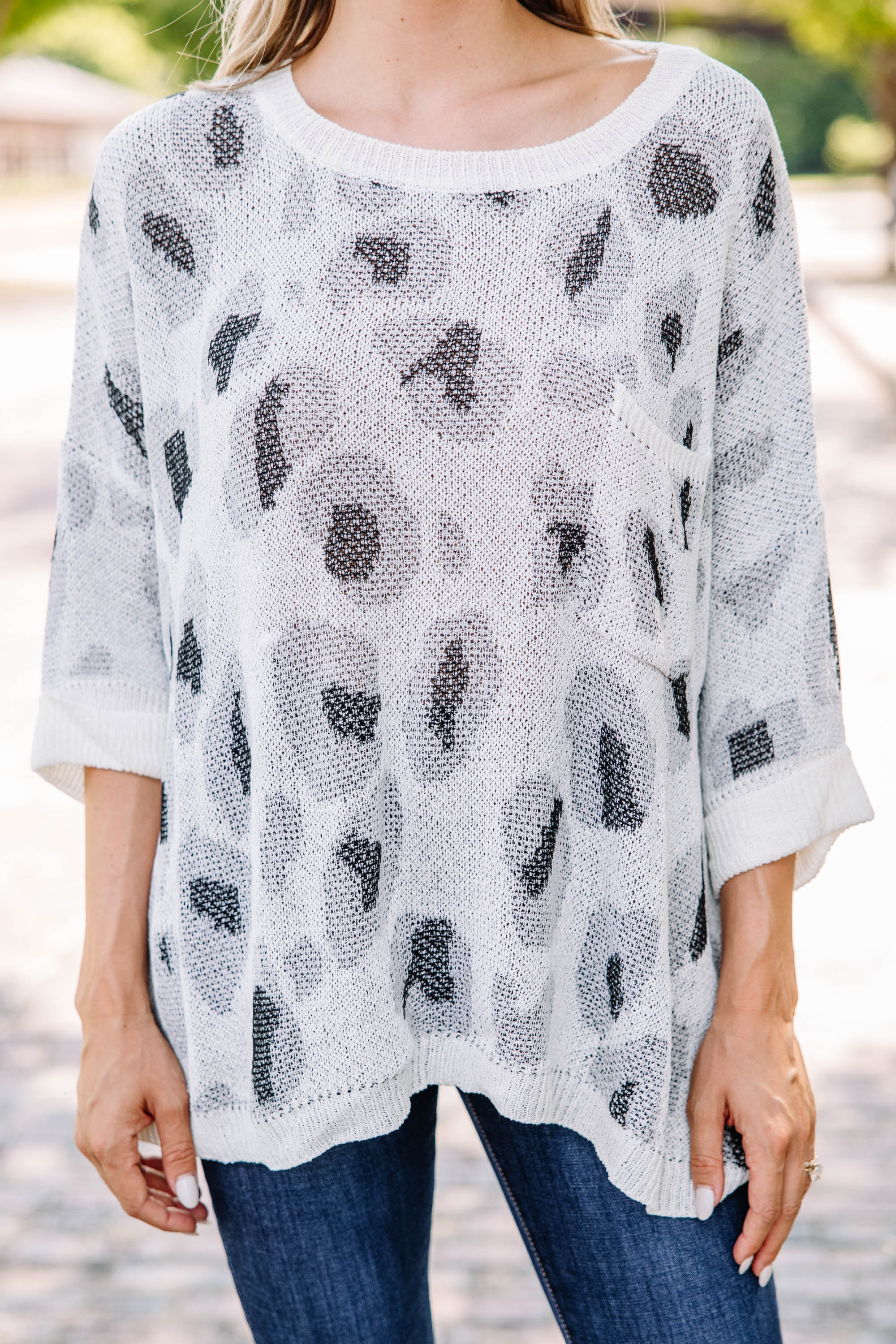 CHIRNAISHOP - Meet You There Gray Leopard Sweater