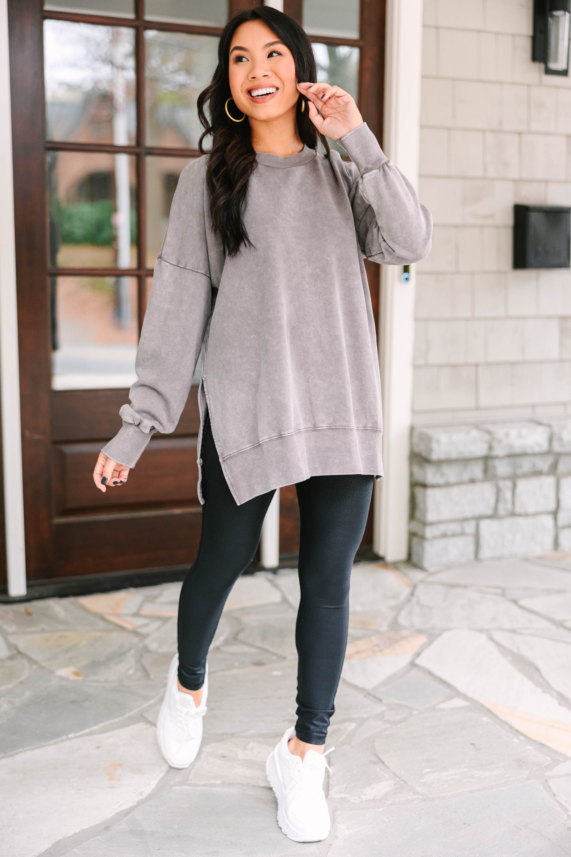 CHIRNAISHOP - The Slouchy Gray Pullover