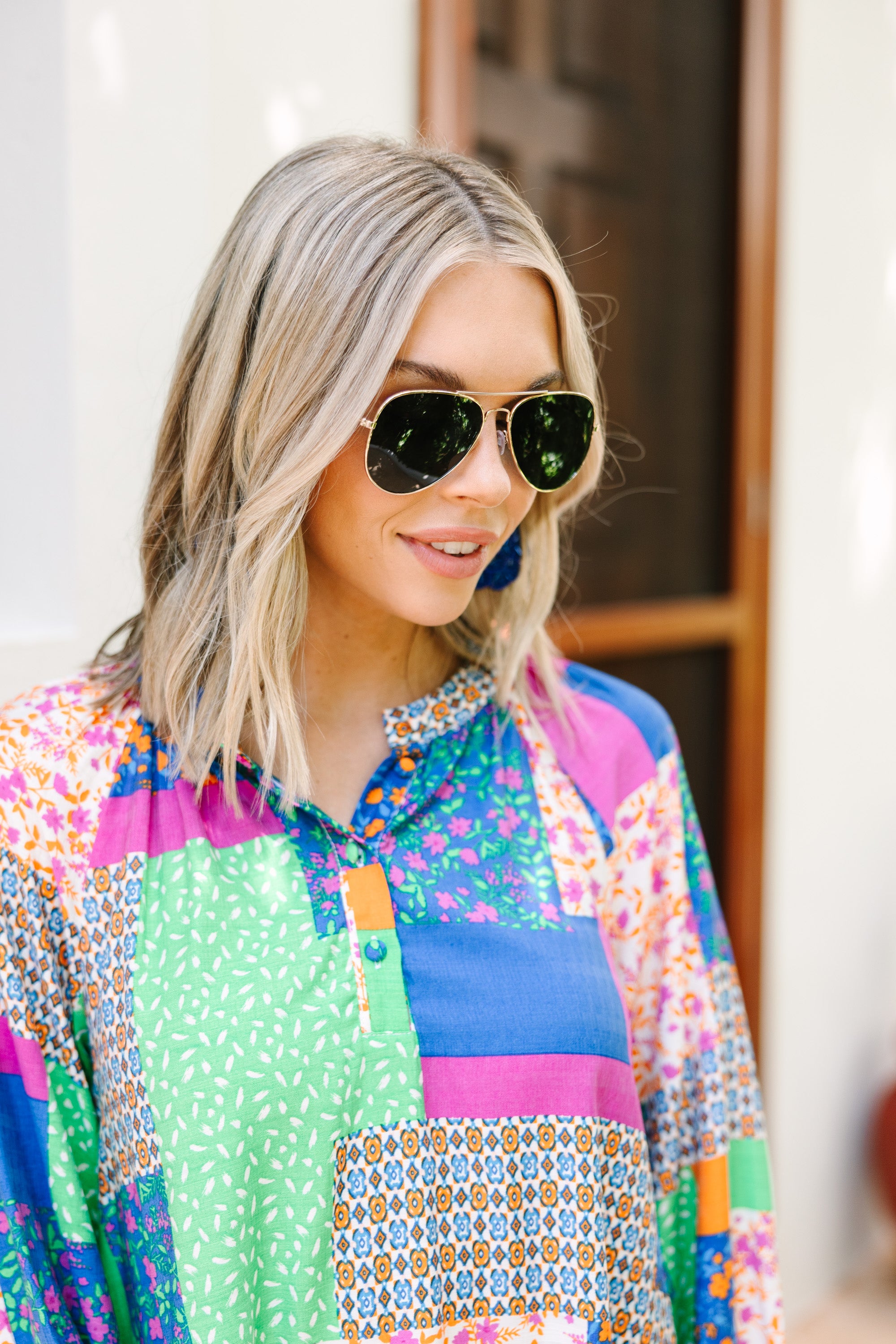 CHIRNAISHOP - Bright Days Ahead Gold Frame Aviator Sunglasses