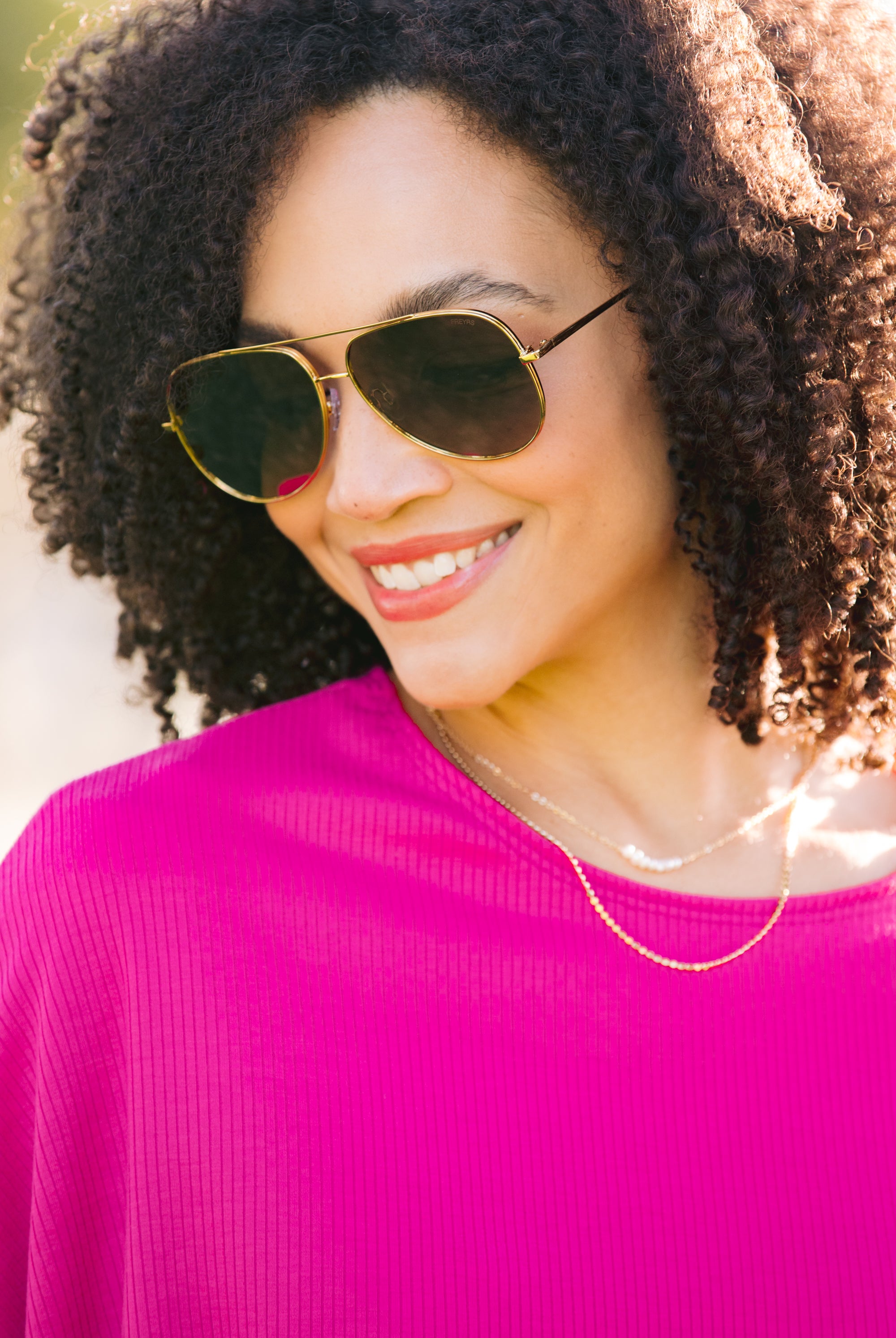 CHIRNAISHOP - On An Adventure Gold Sunglasses