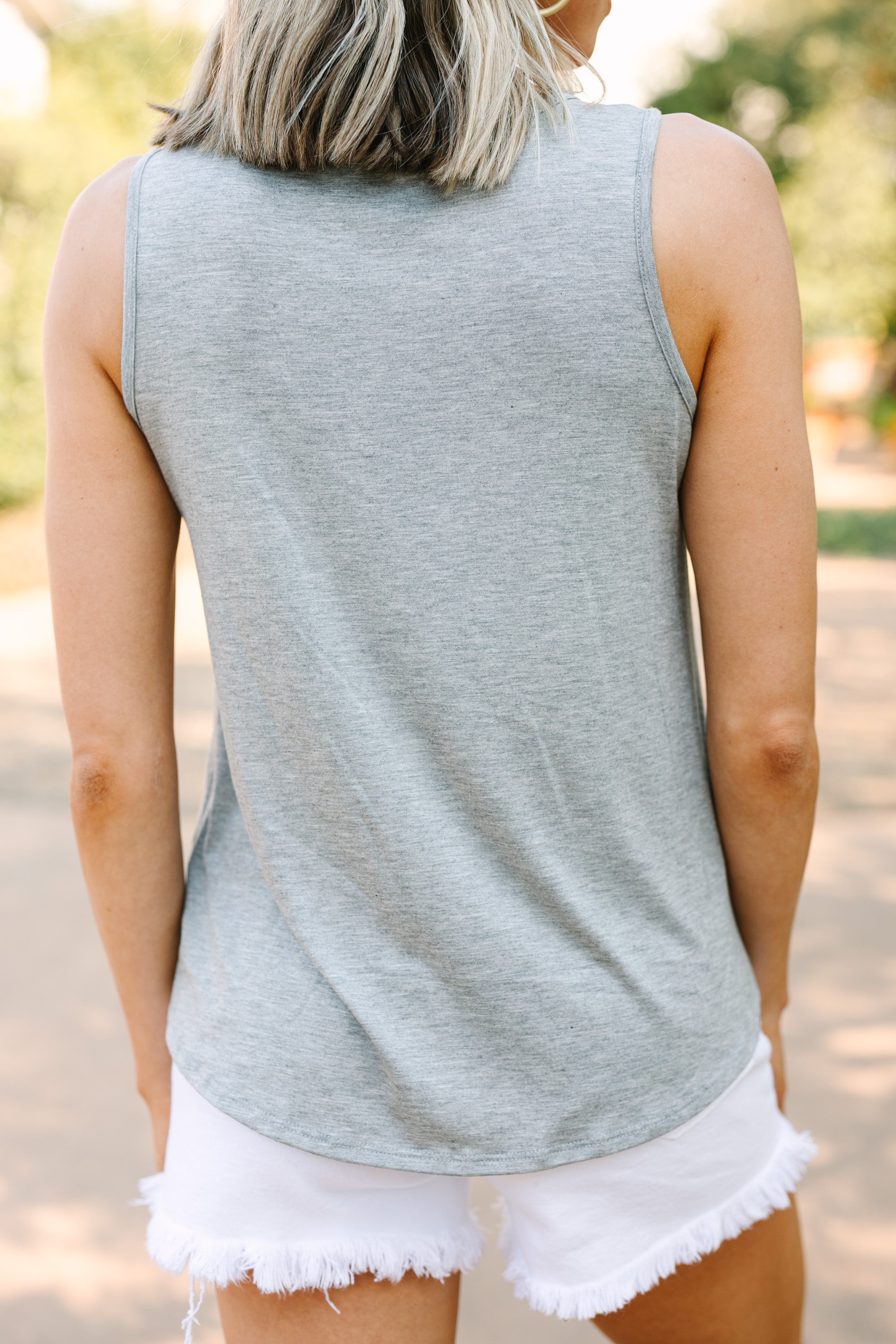 CHIRNAISHOP - Can't Let You Go Heather Gray Tank