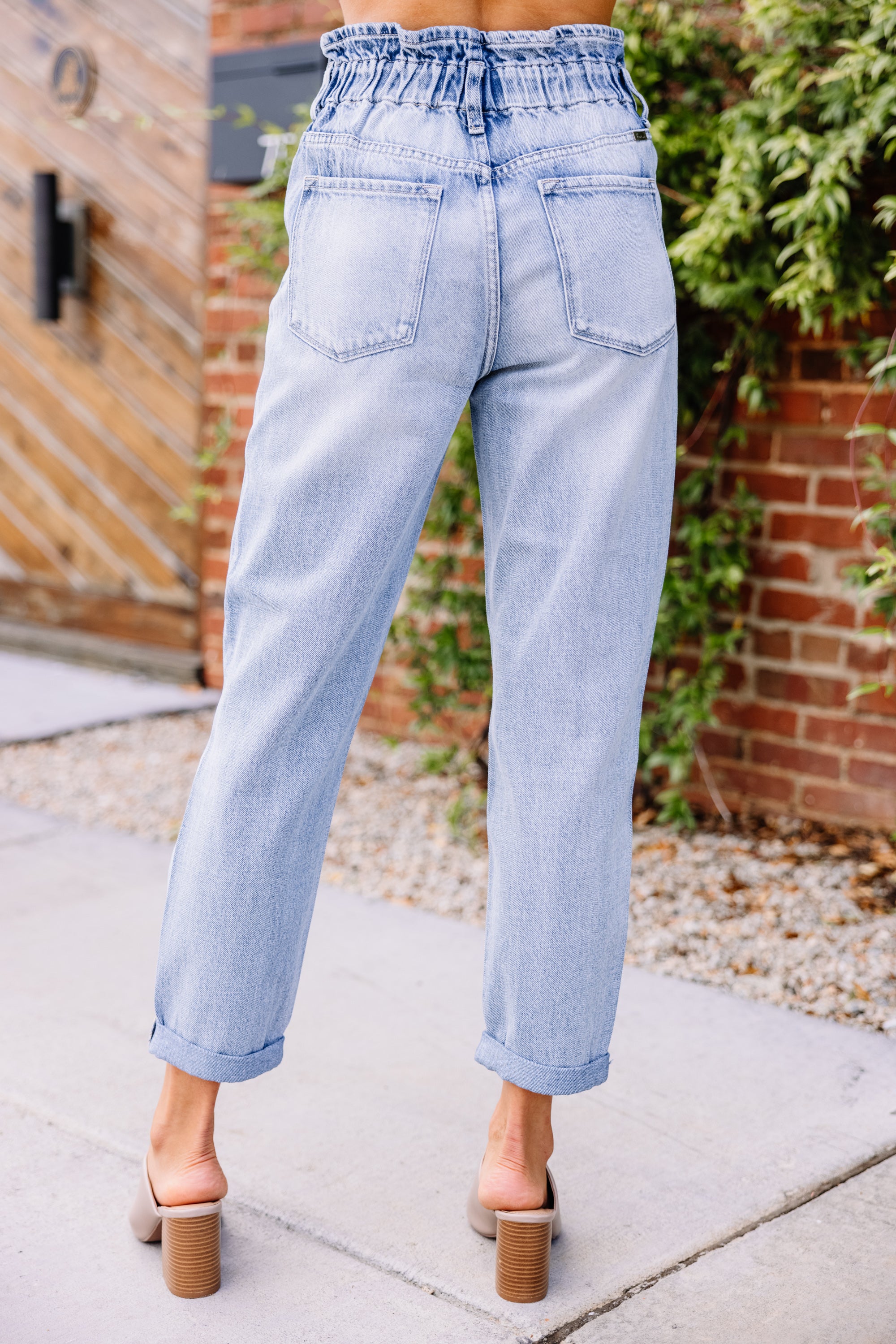 CHIRNAISHOP - KanCan: Never Leave High Rise Paperbag Jeans