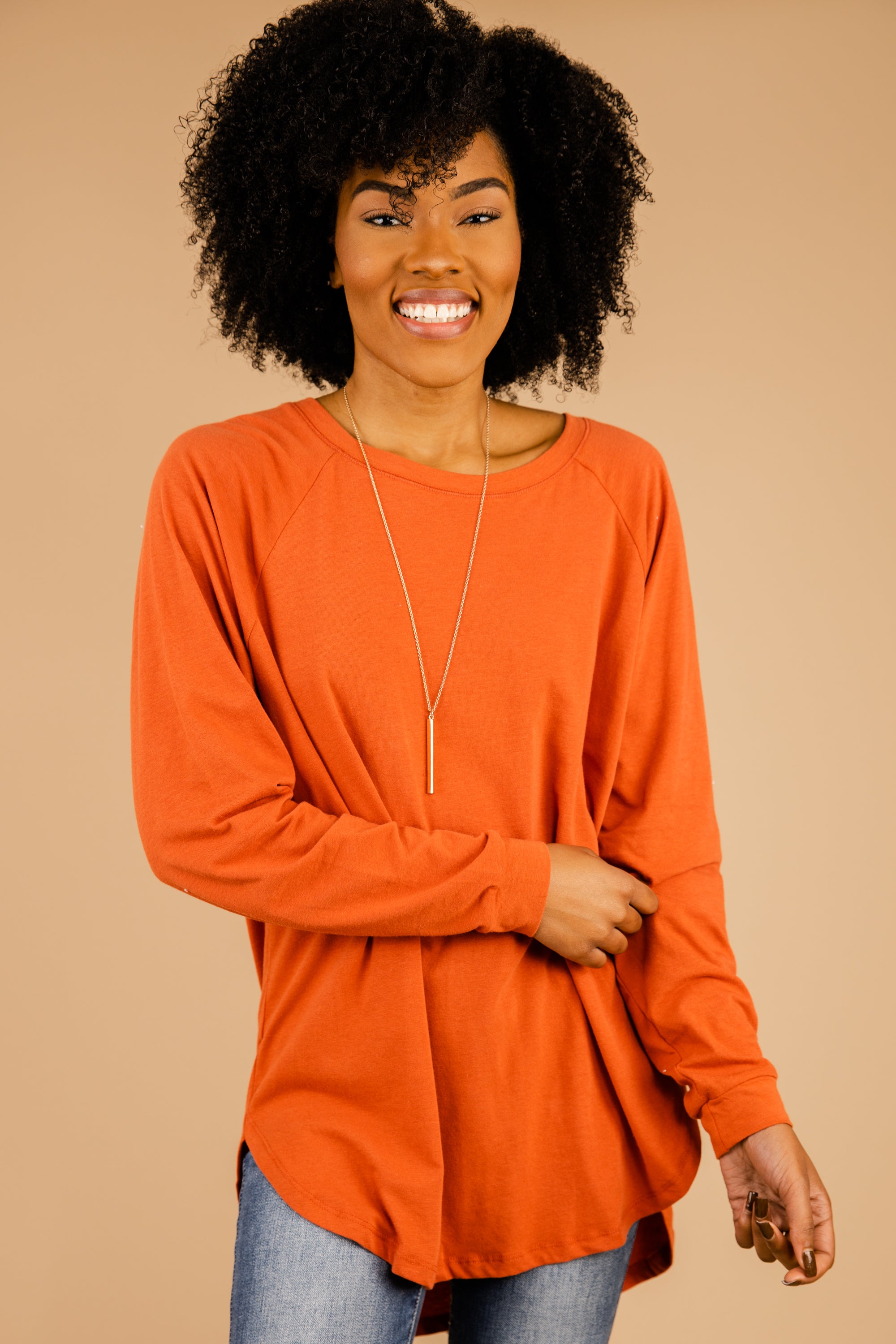 CHIRNAISHOP - Easy Like Sunday Rust Orange Tunic