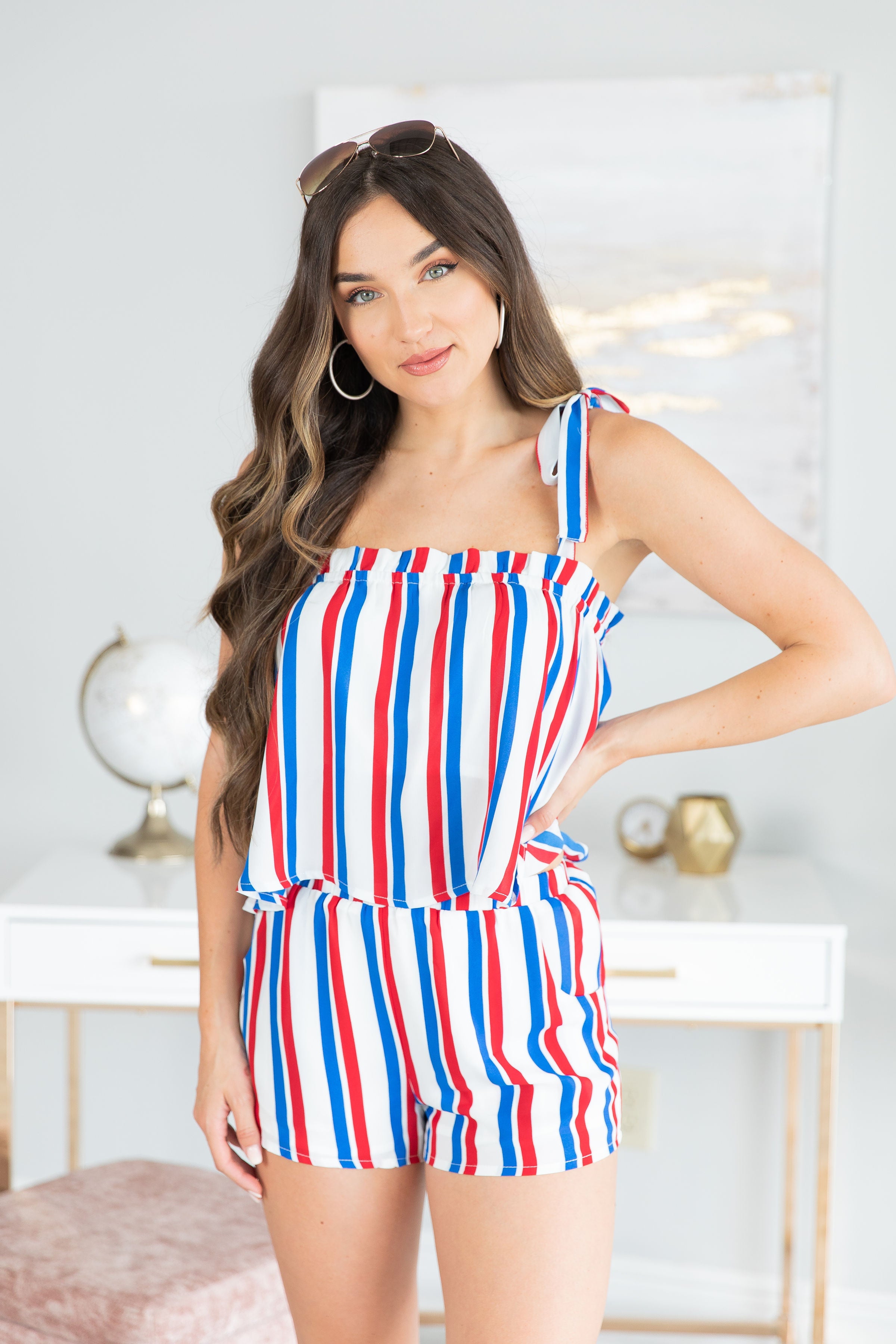 CHIRNAISHOP - Buddy Love: Miss Independence Shorts, Sun USA