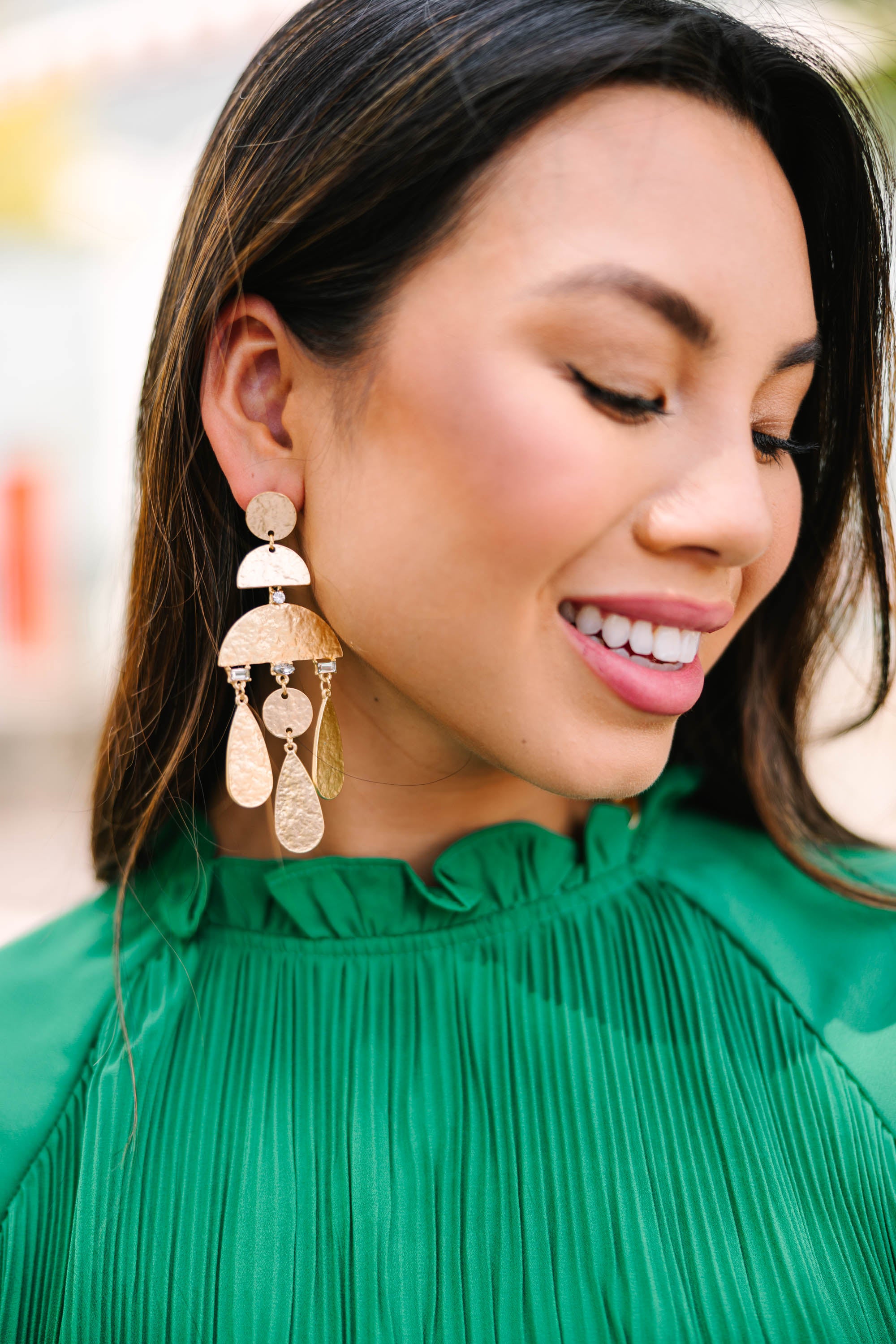CHIRNAISHOP - Be There Gold Textured Earrings