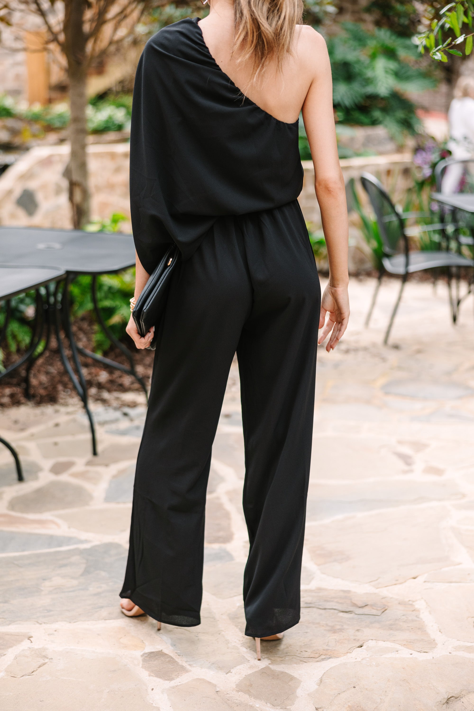 CHIRNAISHOP - Fab Opportunities Black One Shoulder Jumpsuit