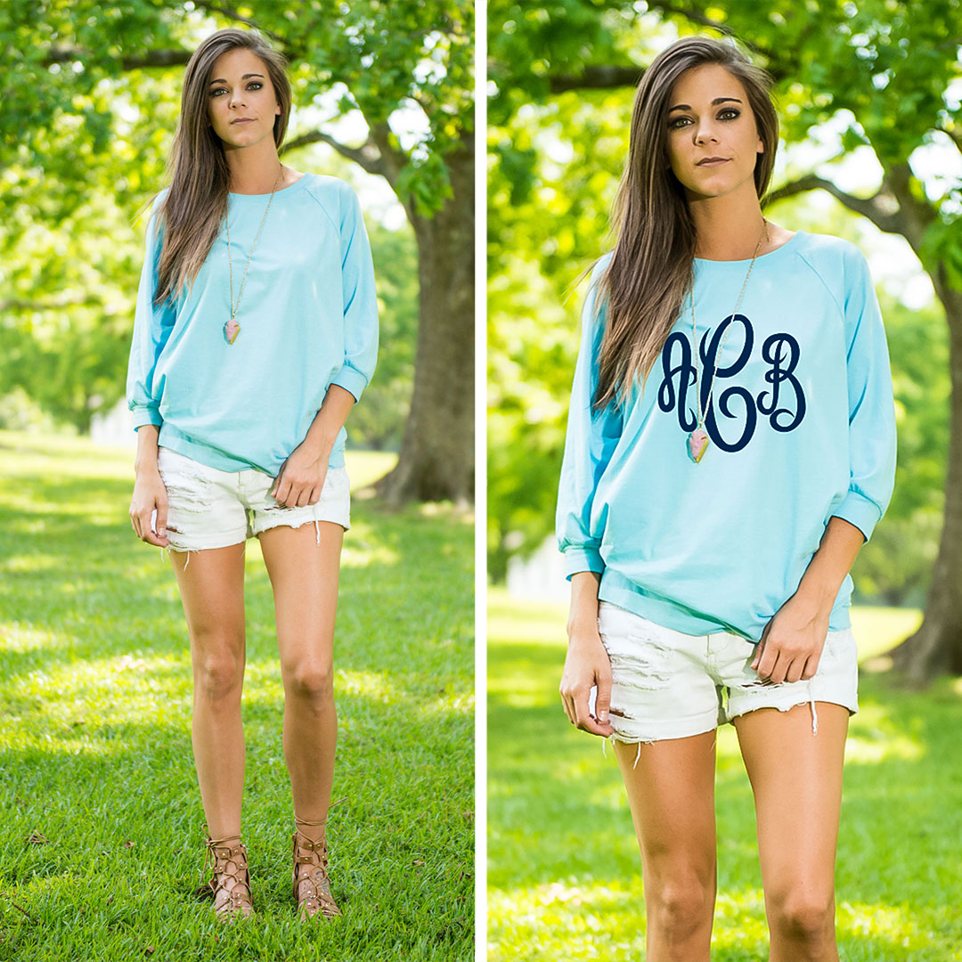 CHIRNAISHOP - Slouchy Dolman Sky Blue Tunic