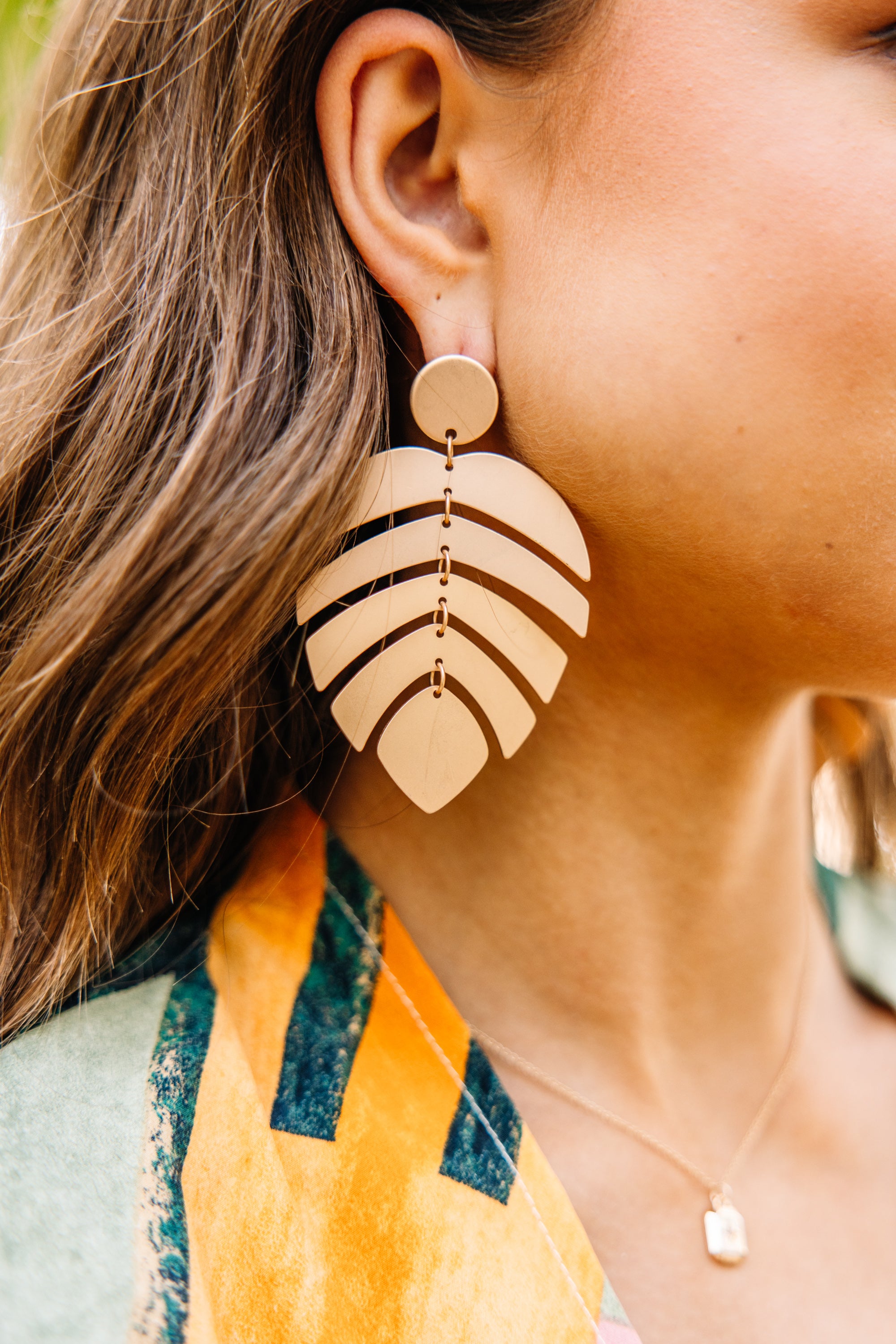 CHIRNAISHOP - Just Fronds Gold Earrings