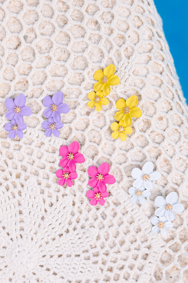 CHIRNAISHOP - Full Bloom Yellow Floral Earrings