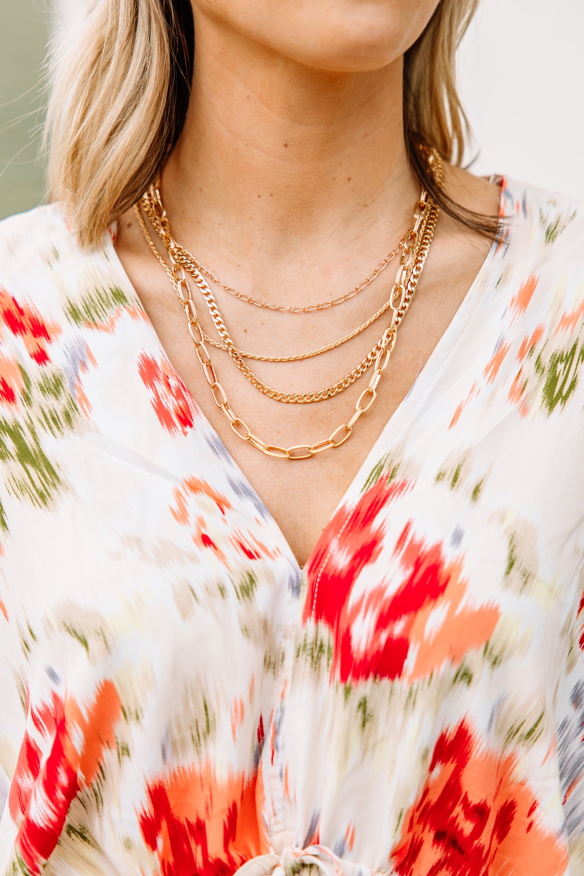 CHIRNAISHOP - Let's Get Together Gold Layered Necklace