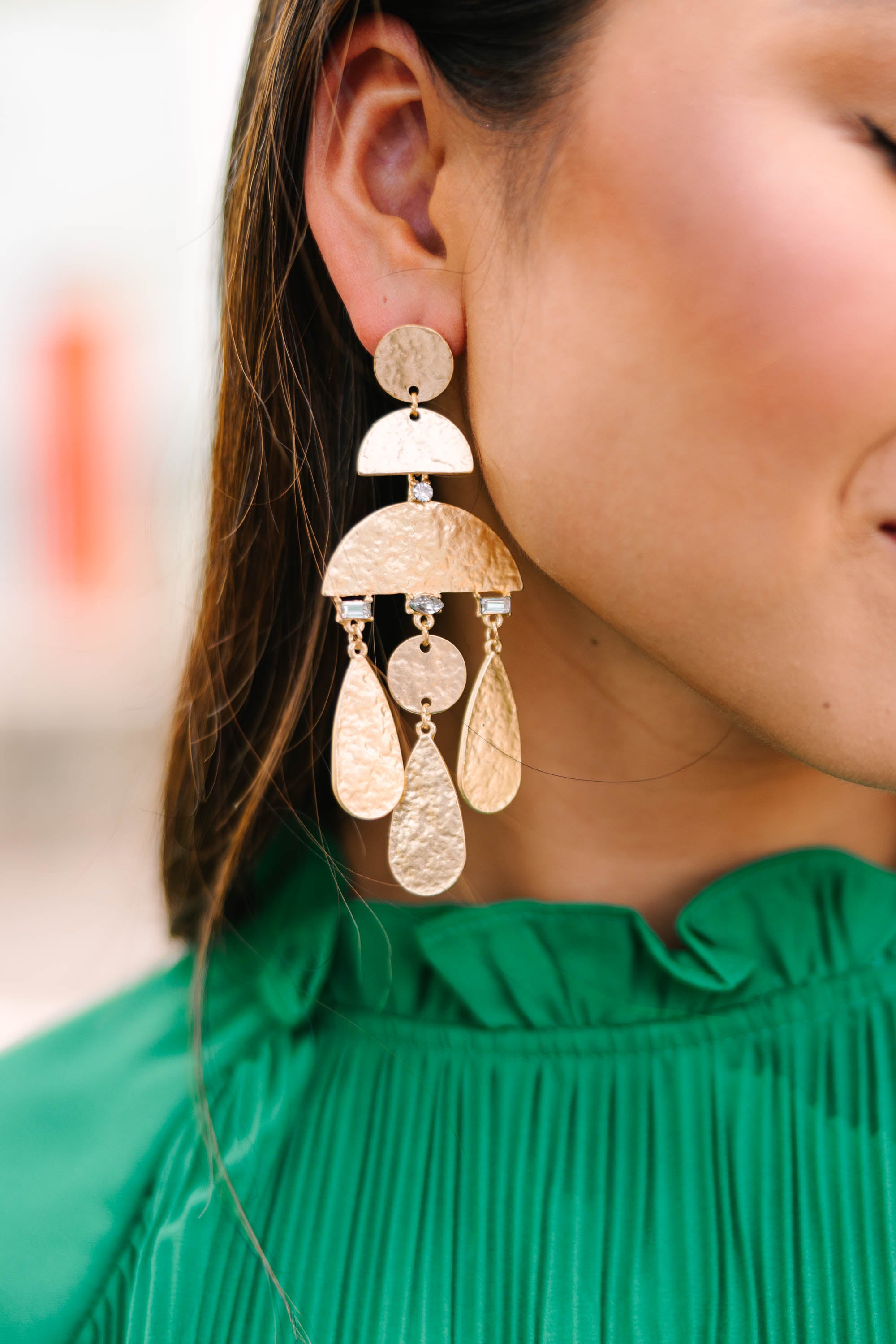 CHIRNAISHOP - Be There Gold Textured Earrings