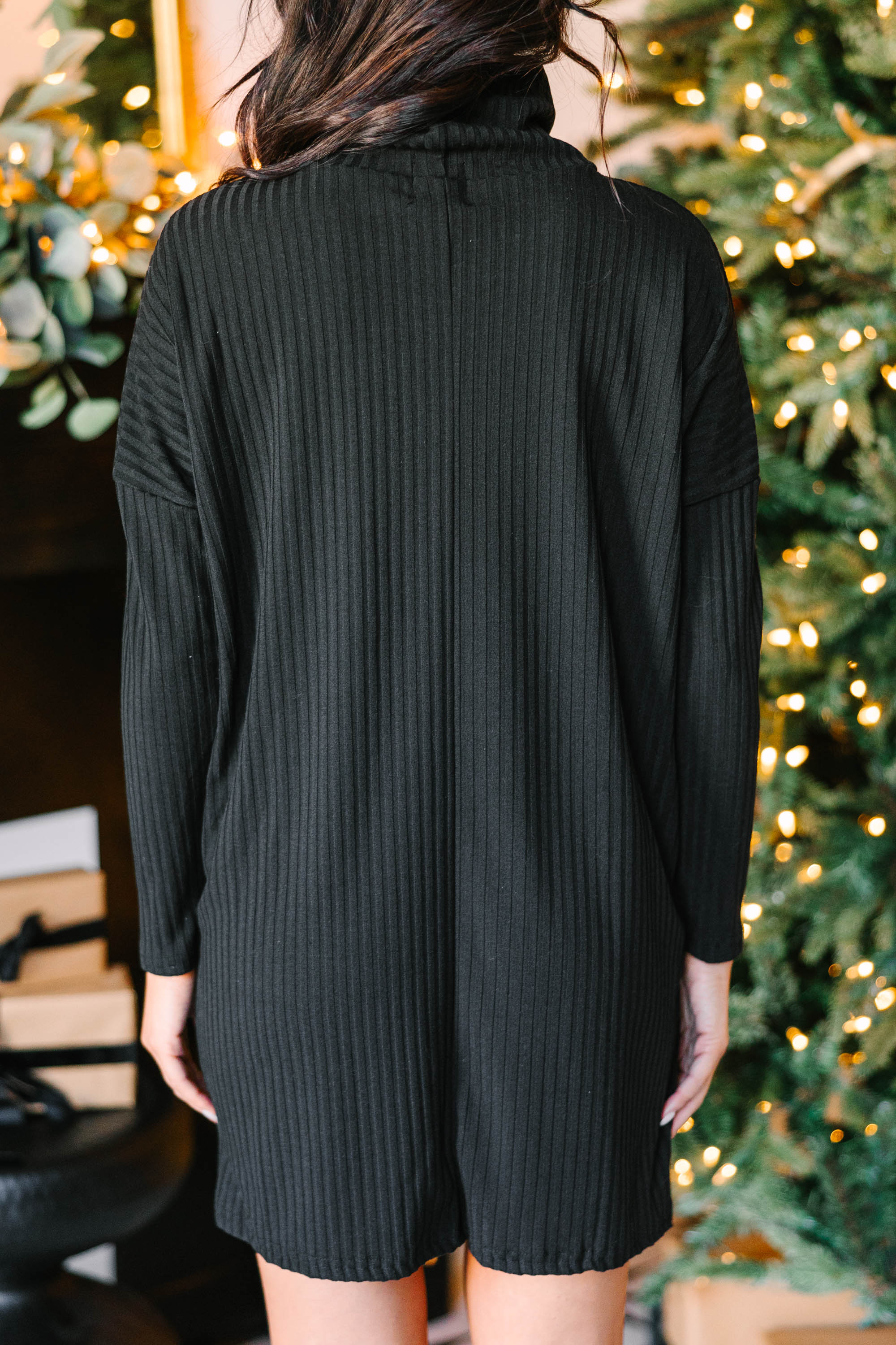 CHIRNAISHOP - Just Imagine It Black Sweater Dress