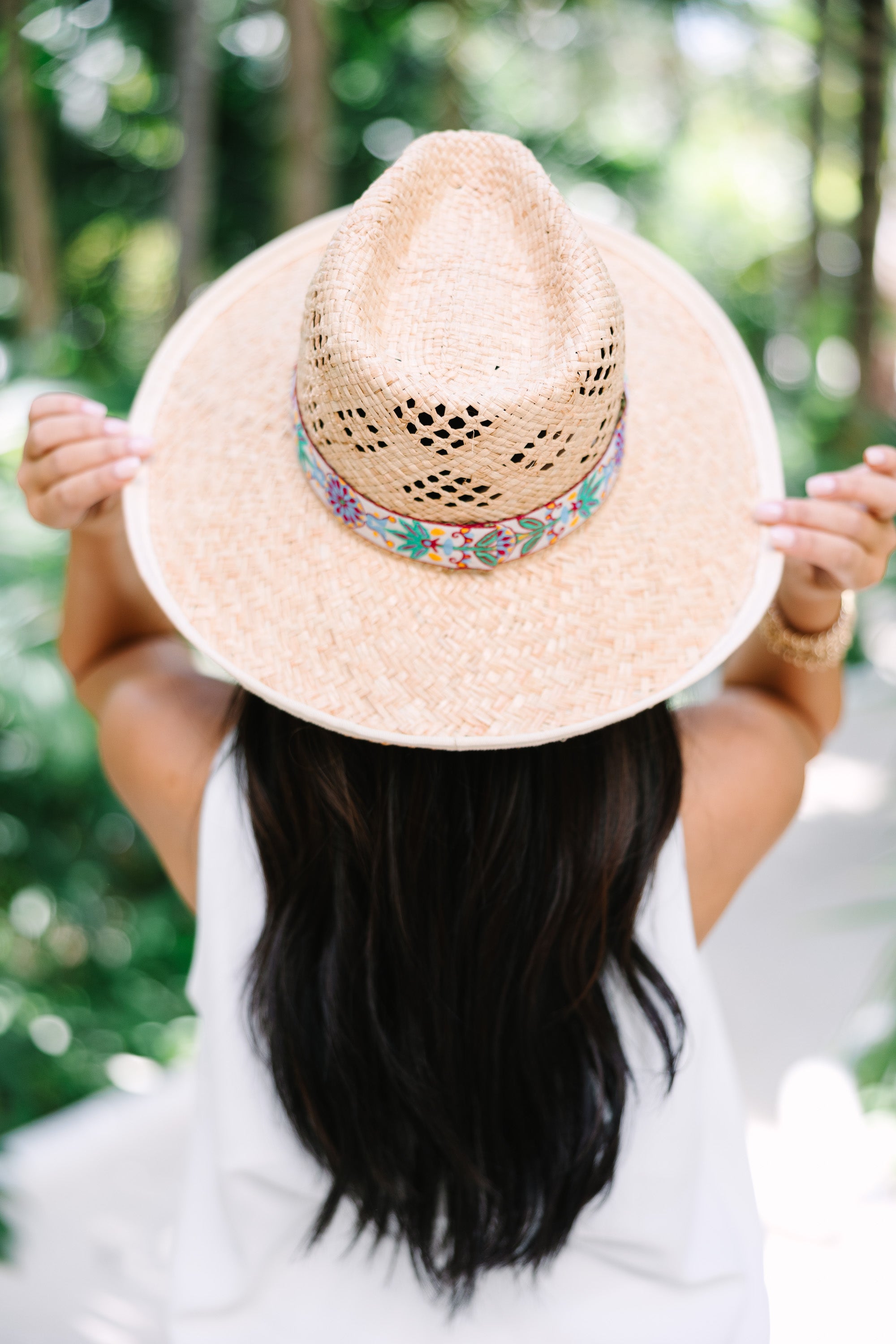 CHIRNAISHOP - Olive & Pique: Talk The Talk Natural Straw Banded Hat