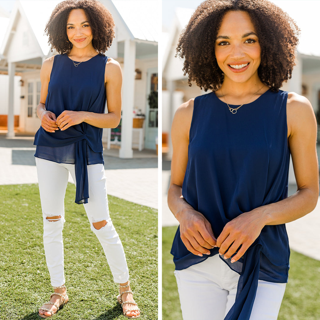 CHIRNAISHOP - Pulling For You Navy Tank