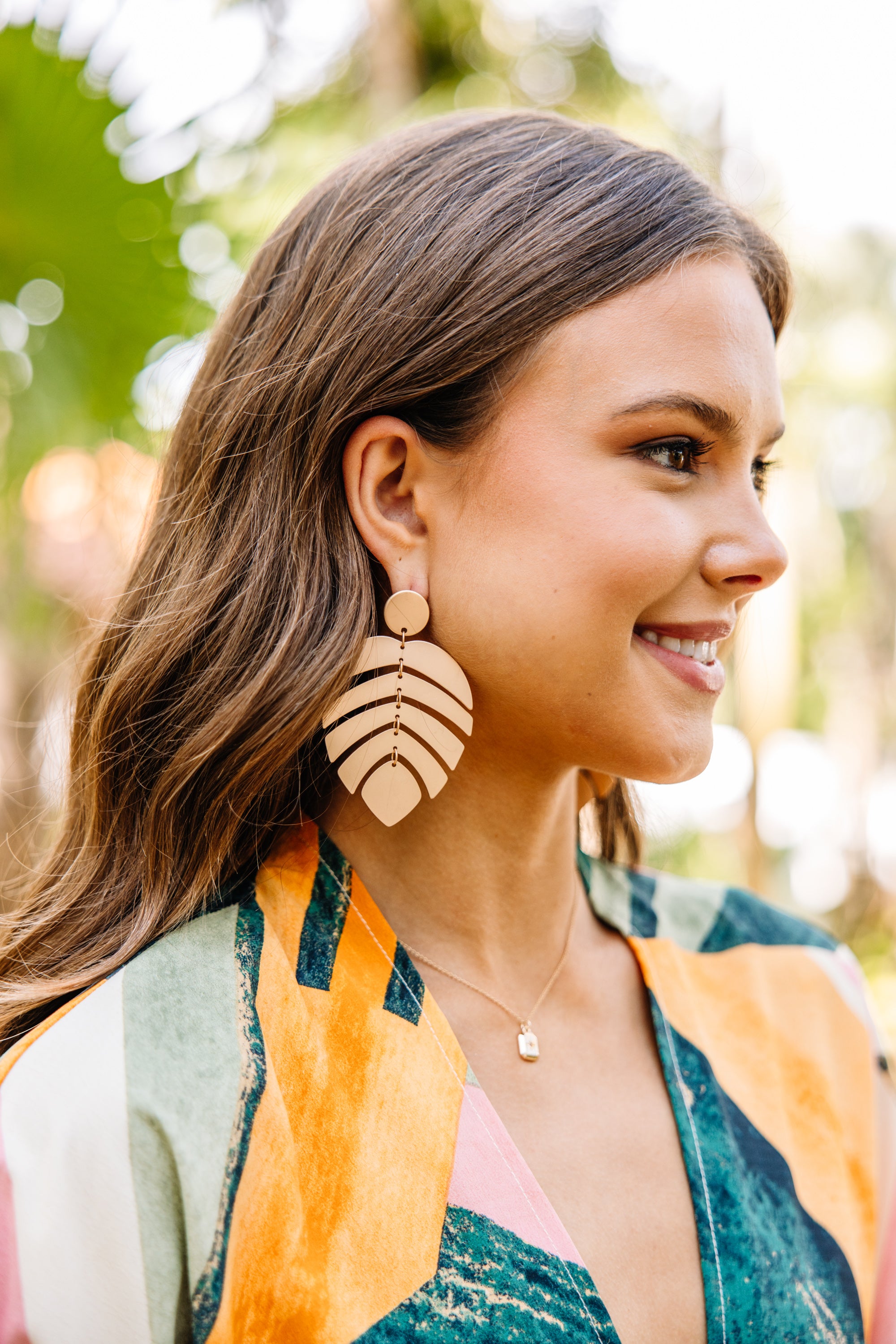 CHIRNAISHOP - Just Fronds Gold Earrings
