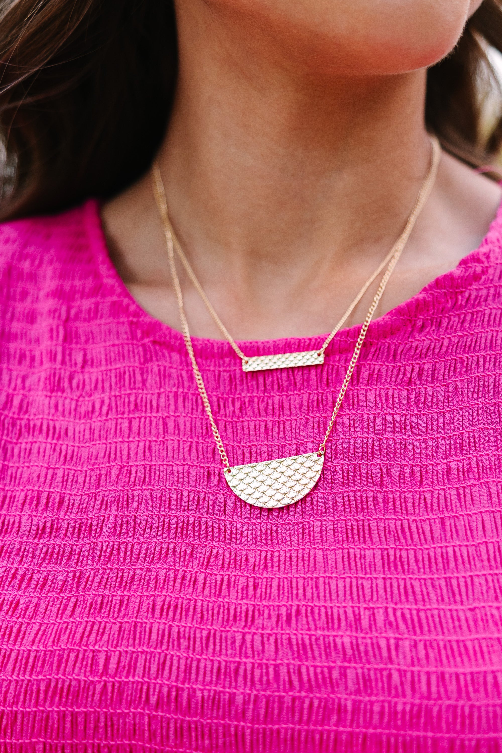 CHIRNAISHOP - Find Your Joy Worn Gold Necklace