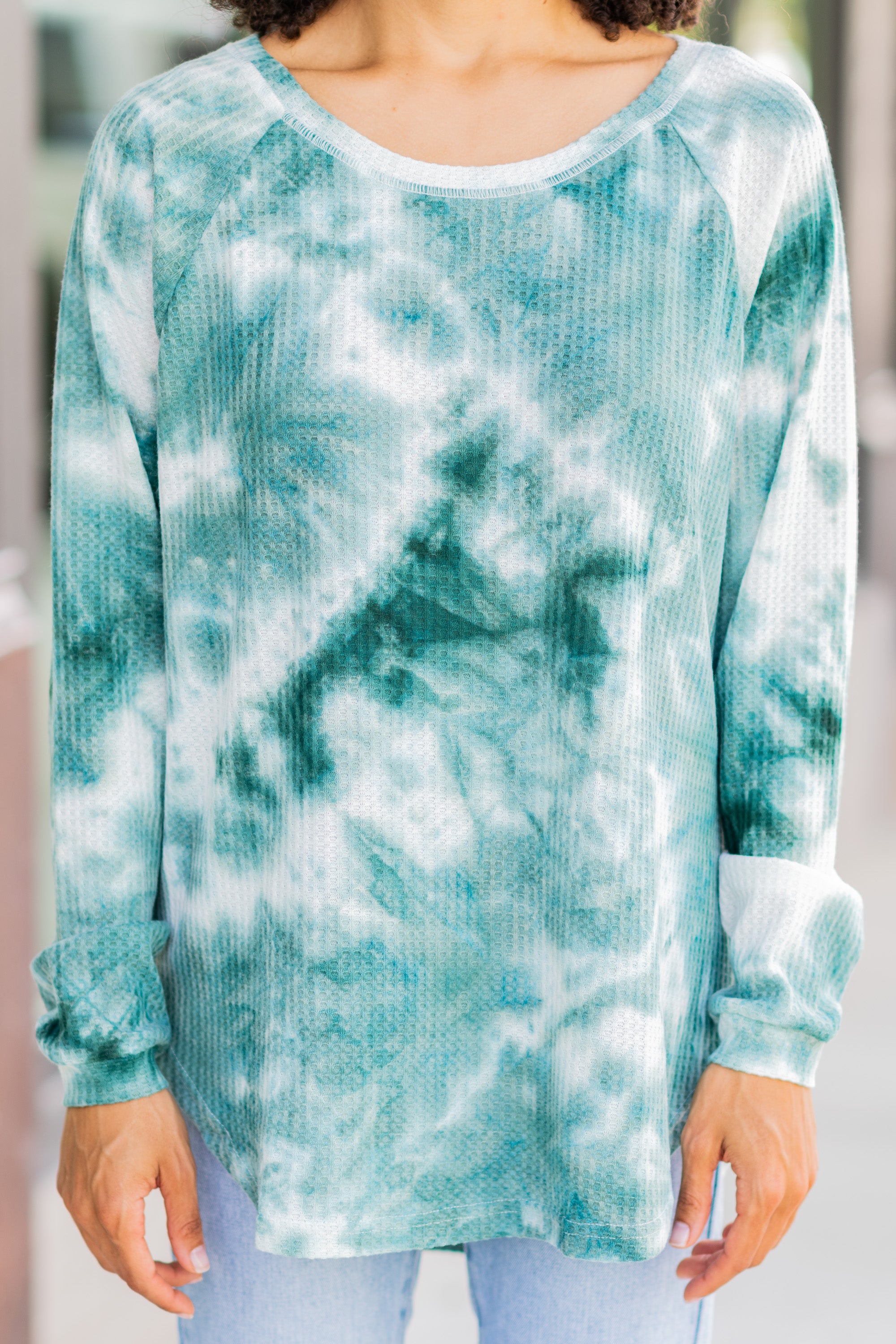 CHIRNAISHOP - Easy Like Sunday Olive Green Tie Dye Tunic