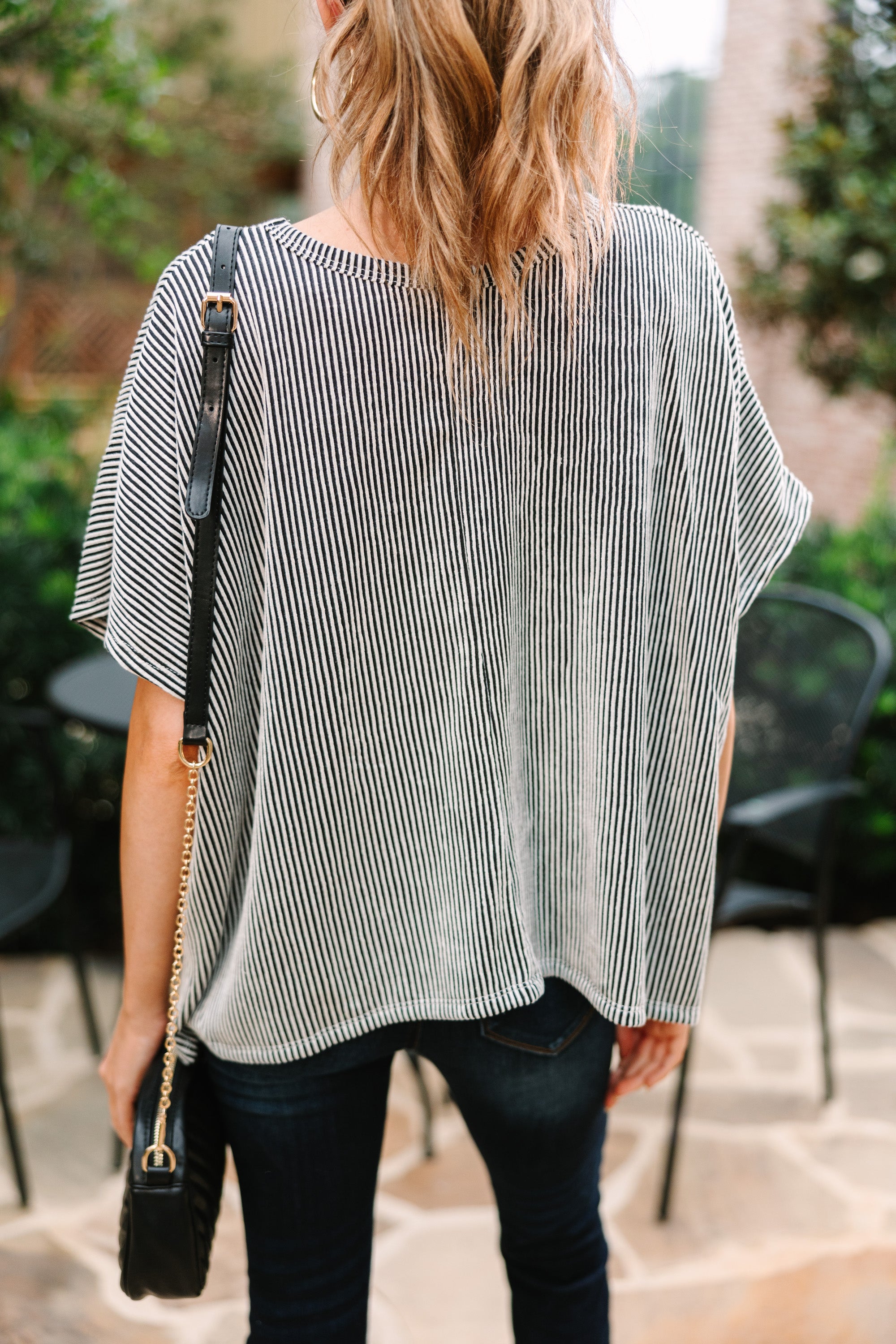 CHIRNAISHOP - Confident Decisions Black Ribbed Top