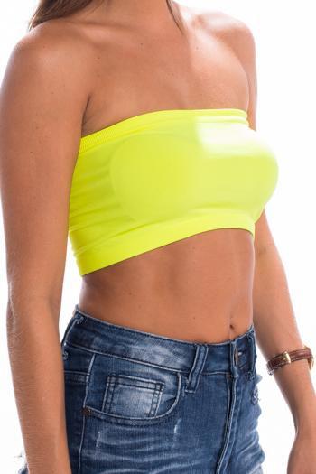 CHIRNAISHOP - Just That Easy Yellow Bandeau Top
