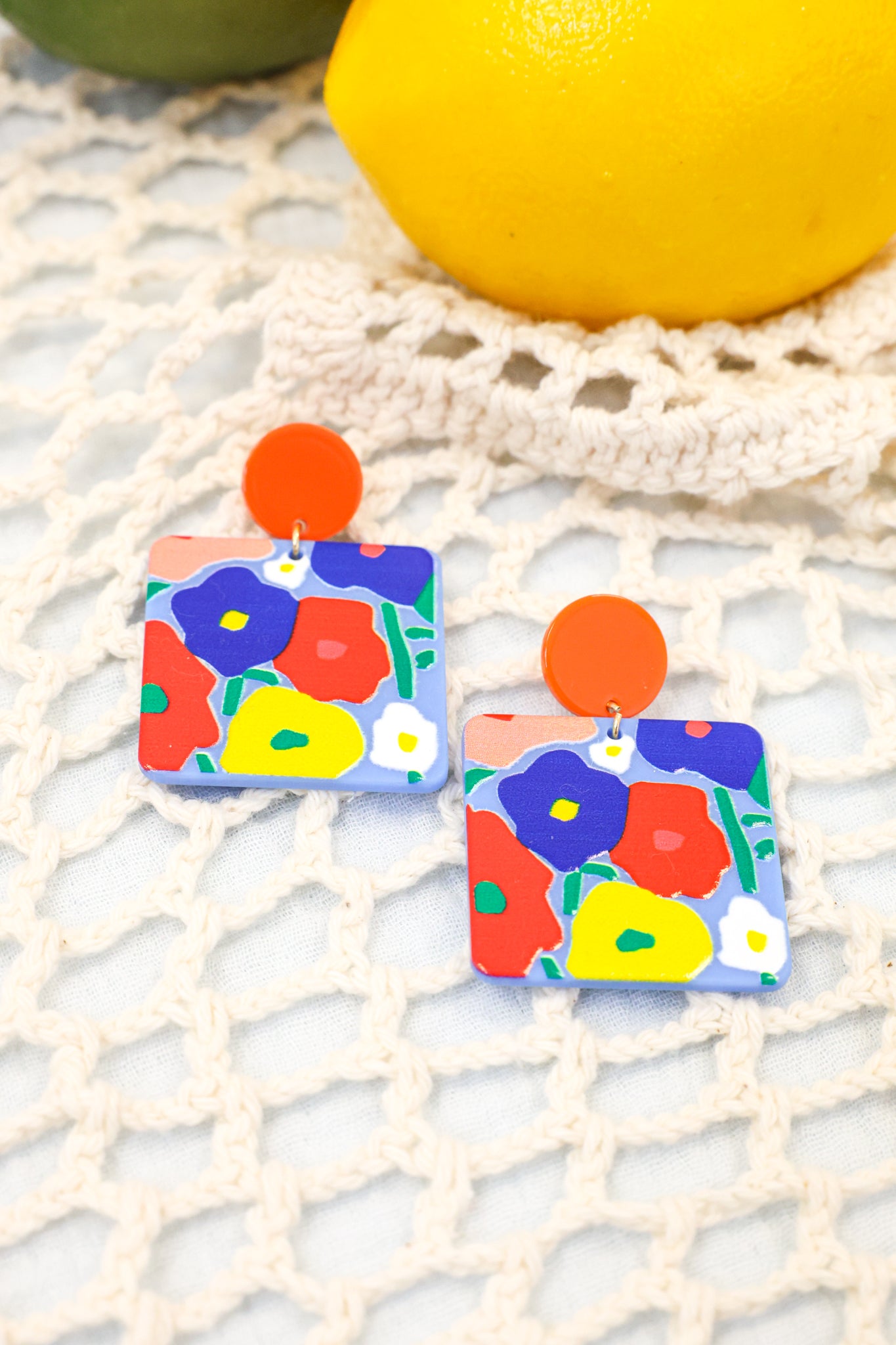 CHIRNAISHOP - All About It Red Floral Earrings