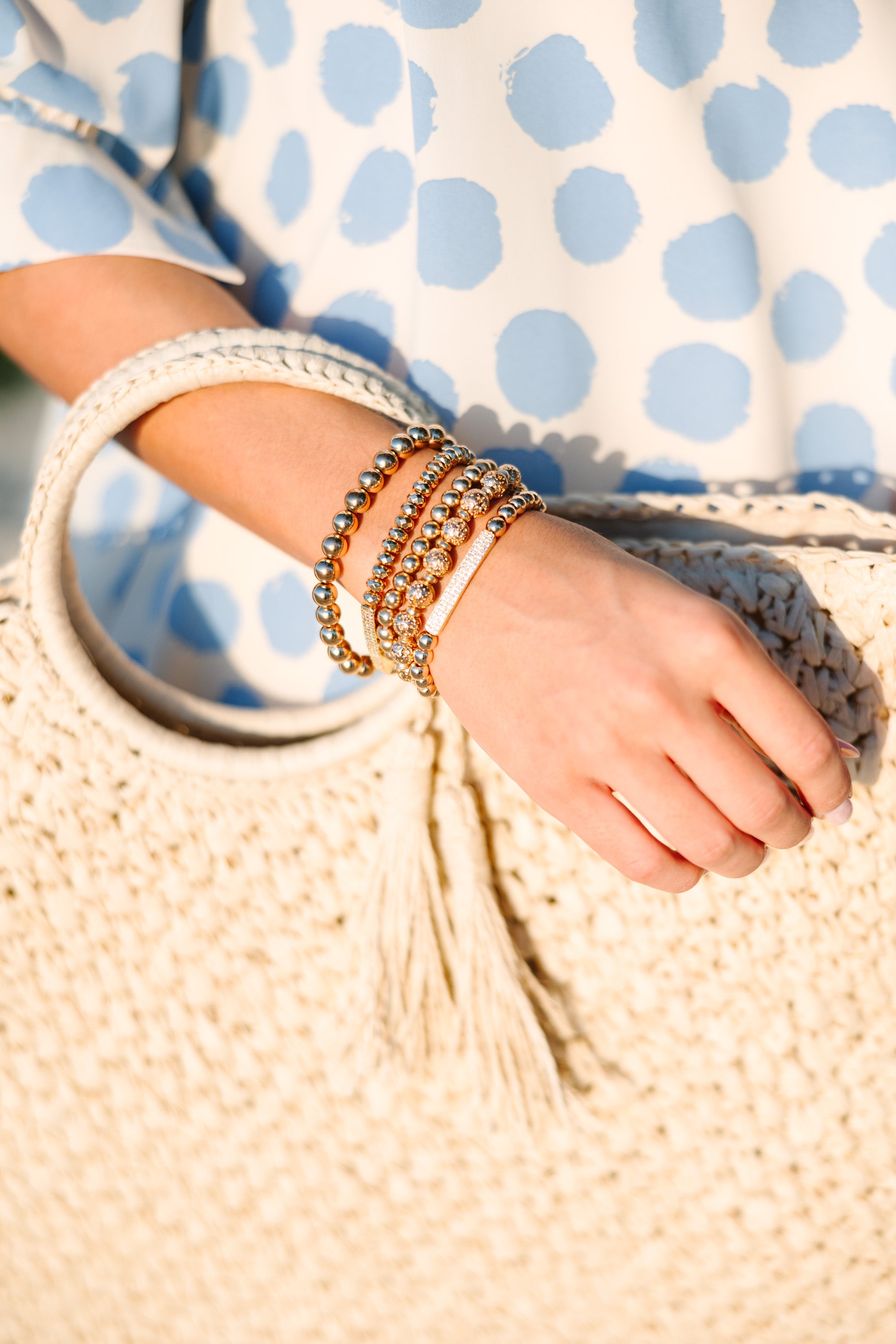 CHIRNAISHOP - Let Me Explain Gold Beaded Bracelet Set