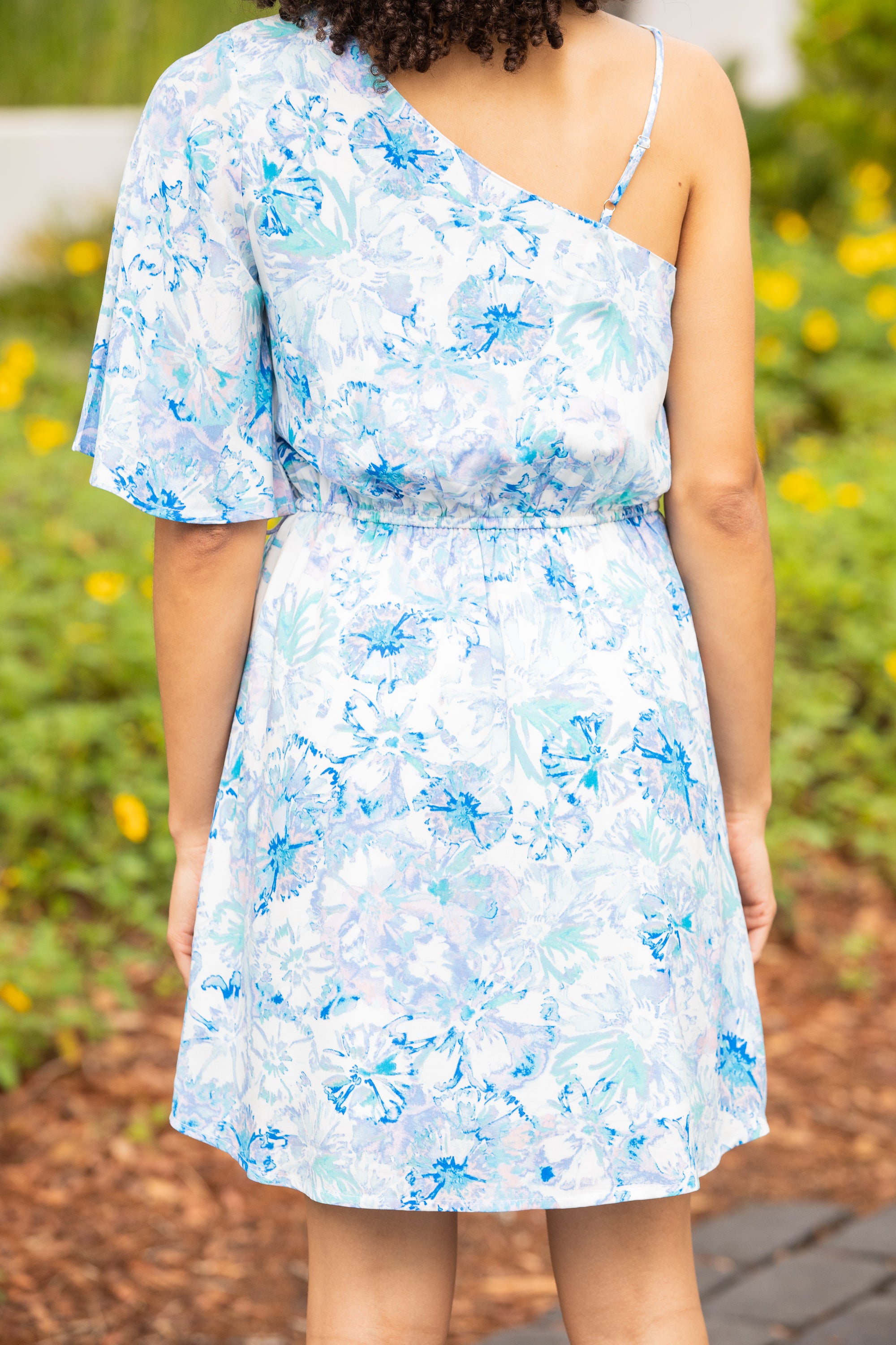 CHIRNAISHOP - Just In My Dreams Blue Floral Dress
