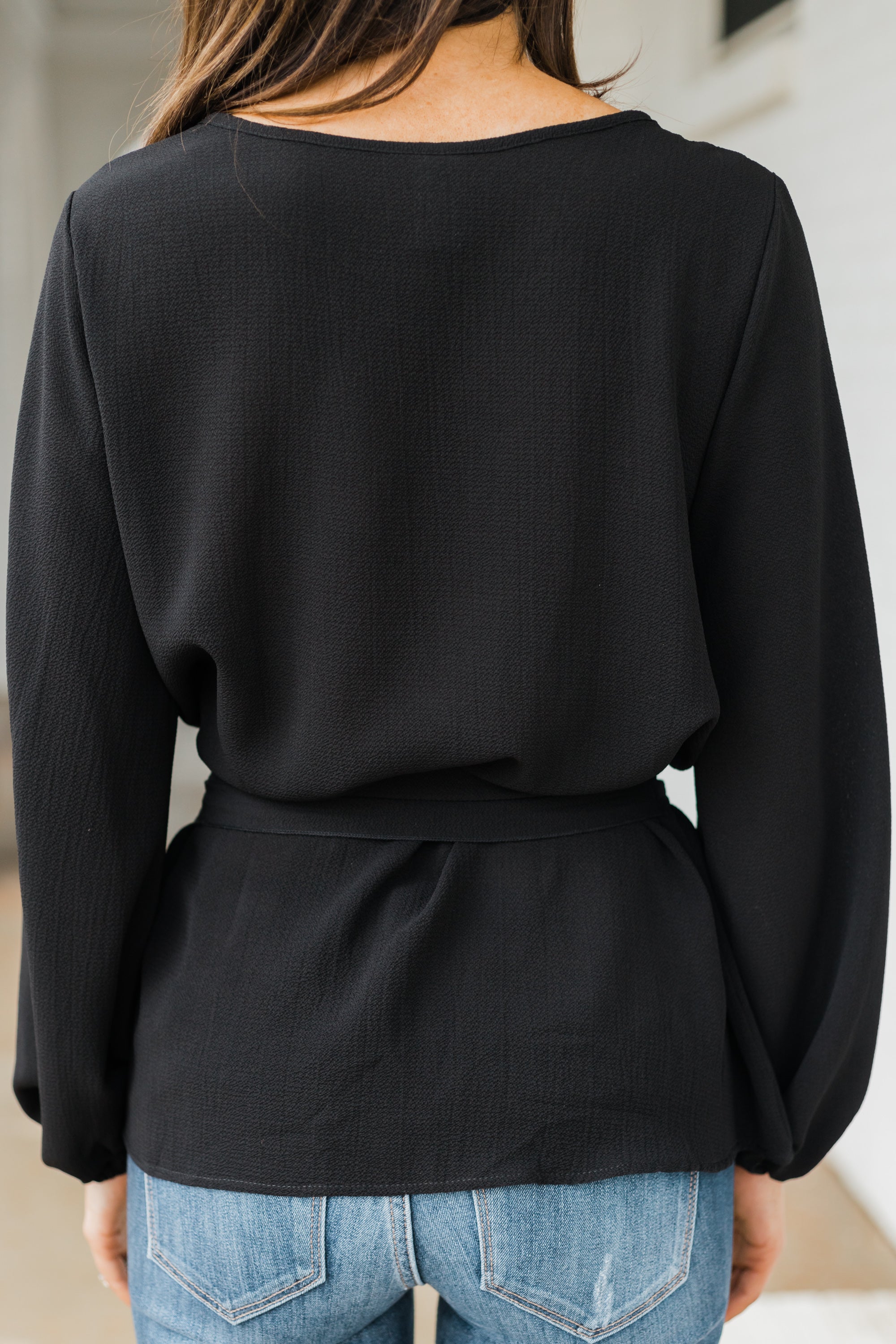 CHIRNAISHOP - All That You Do Black Tied Waist Top